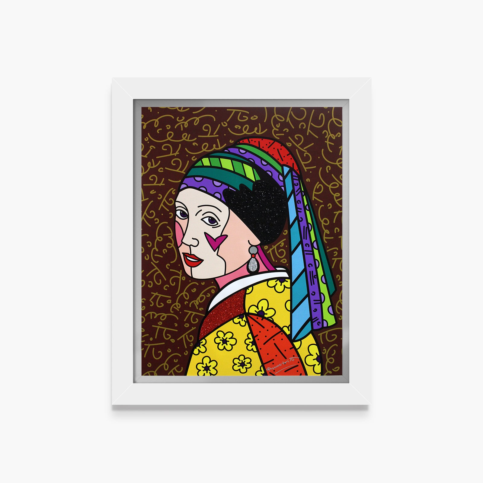 Romero Britto dutch icon limited edition print  colorful pop art design