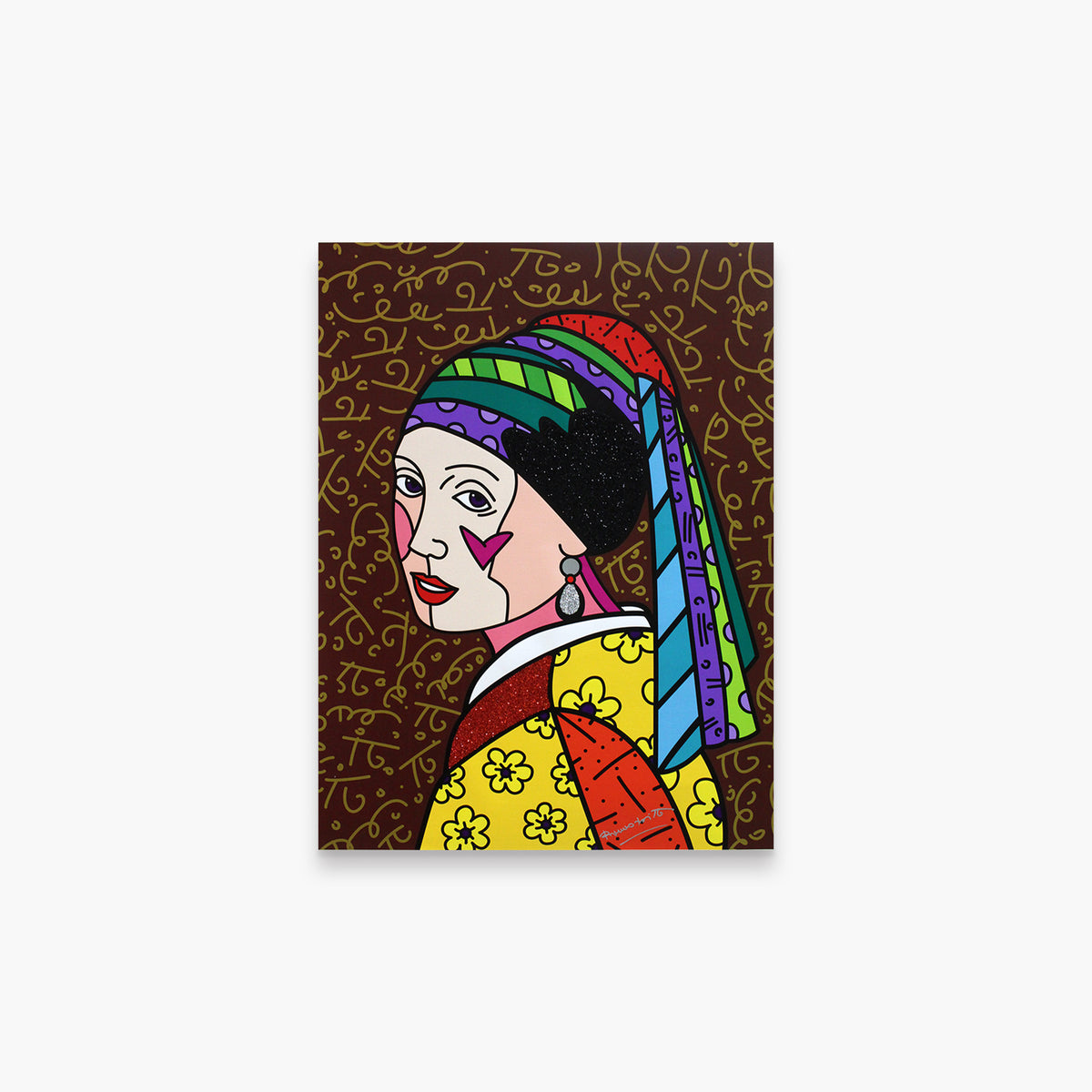 Romero Britto dutch icon limited edition print  colorful pop art design