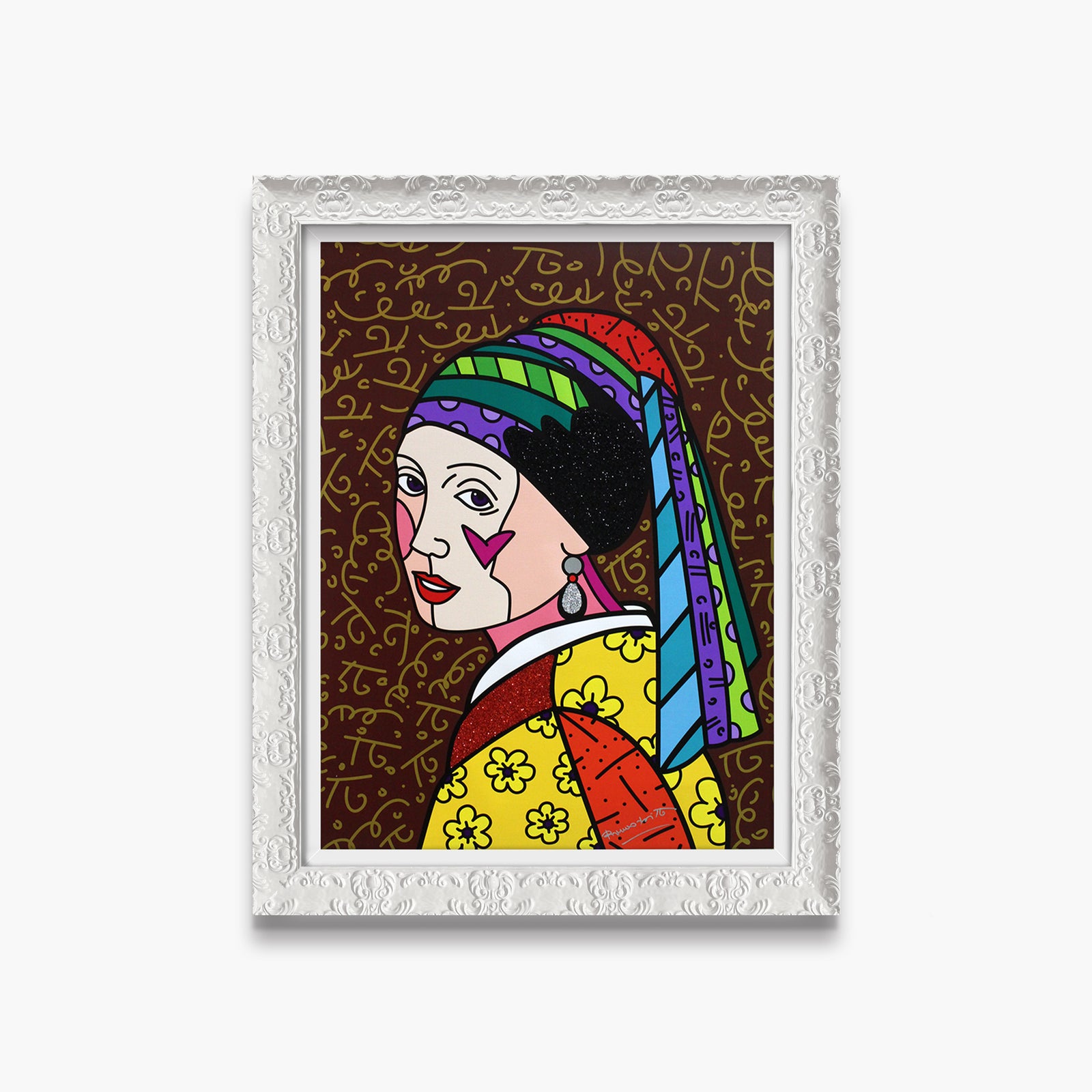 Romero Britto dutch icon limited edition print  colorful pop art design