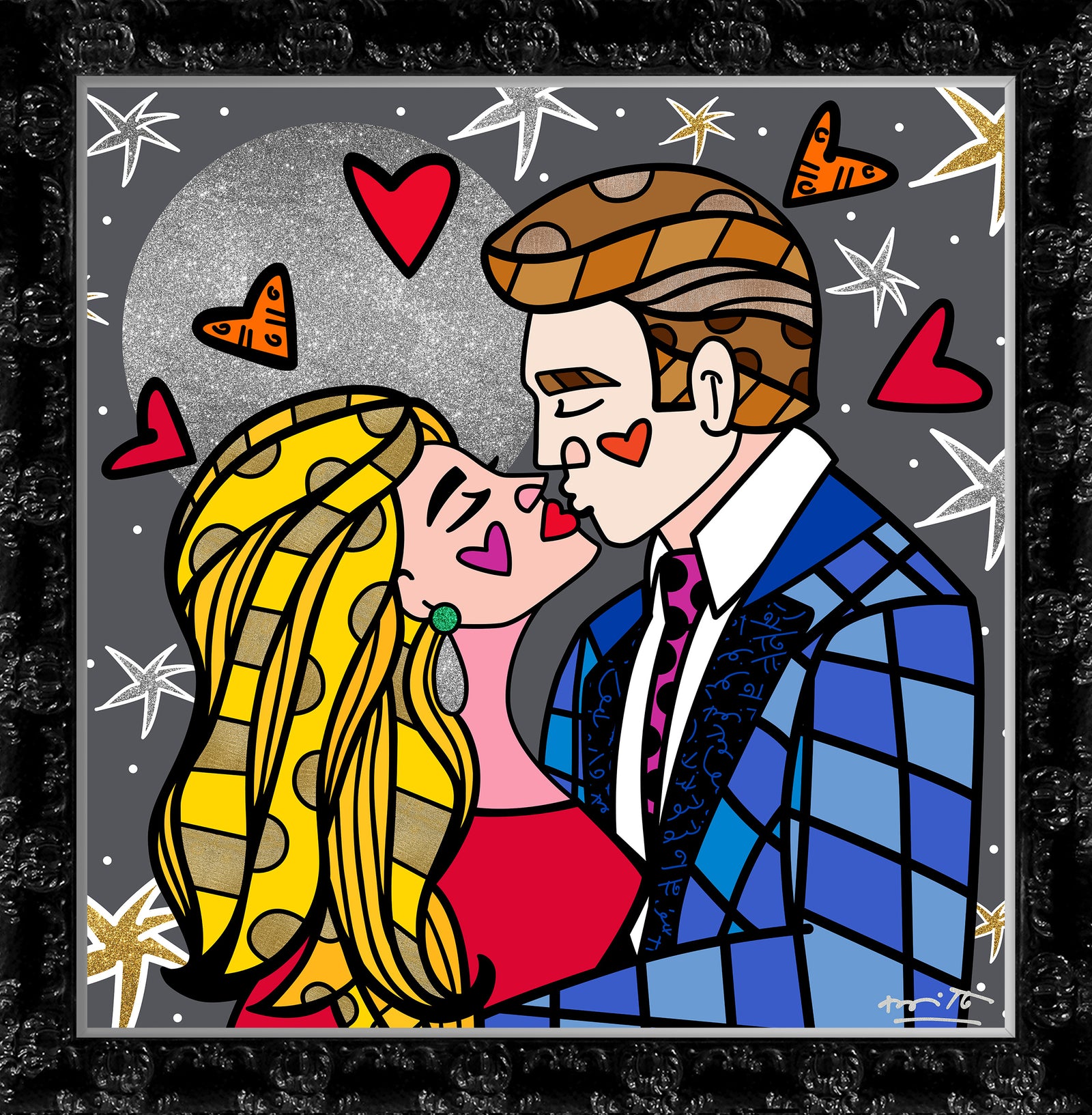 modern pop art moonstruck limited edition print  vibrant home decor