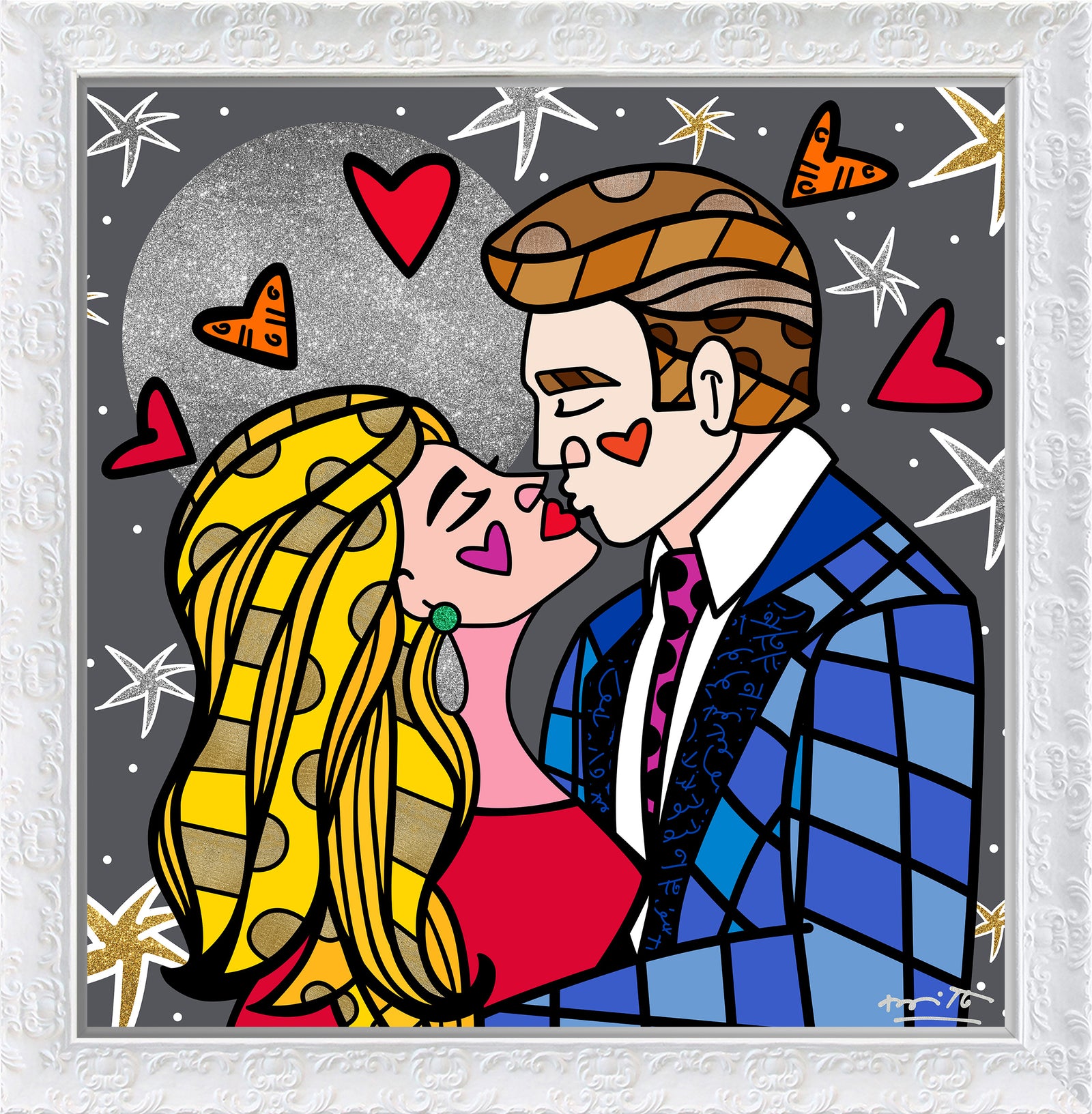modern pop art moonstruck limited edition print  vibrant home decor