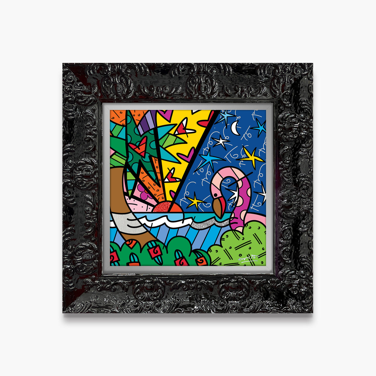 Romero Britto paradise limited edition print  colorful pop art design