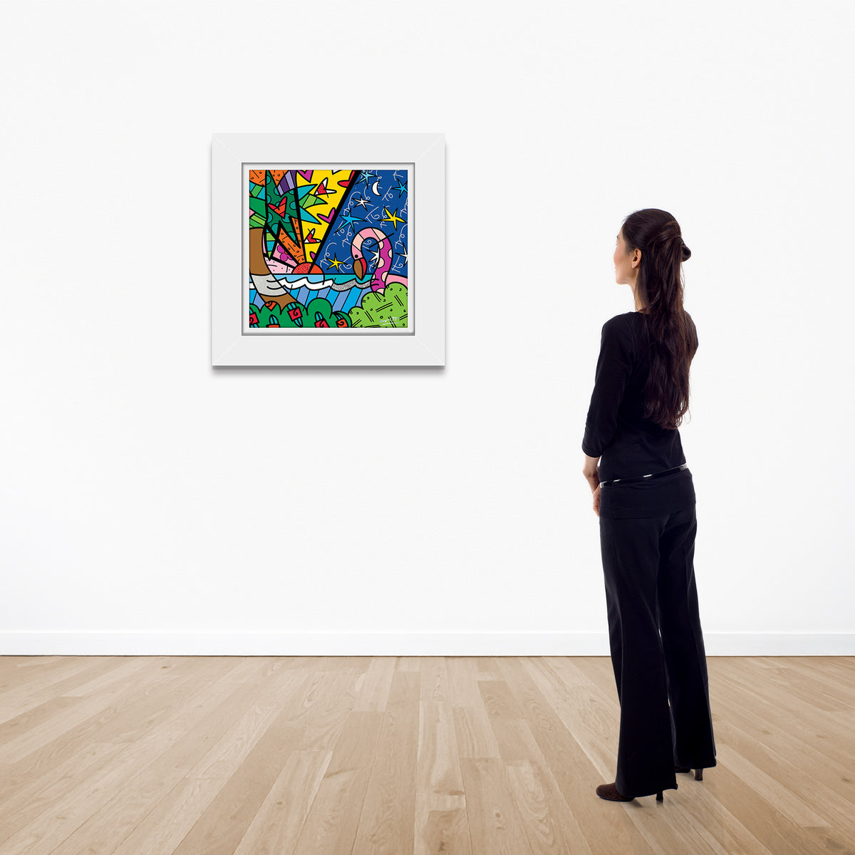 modern pop art paradise limited edition print  vibrant home decor