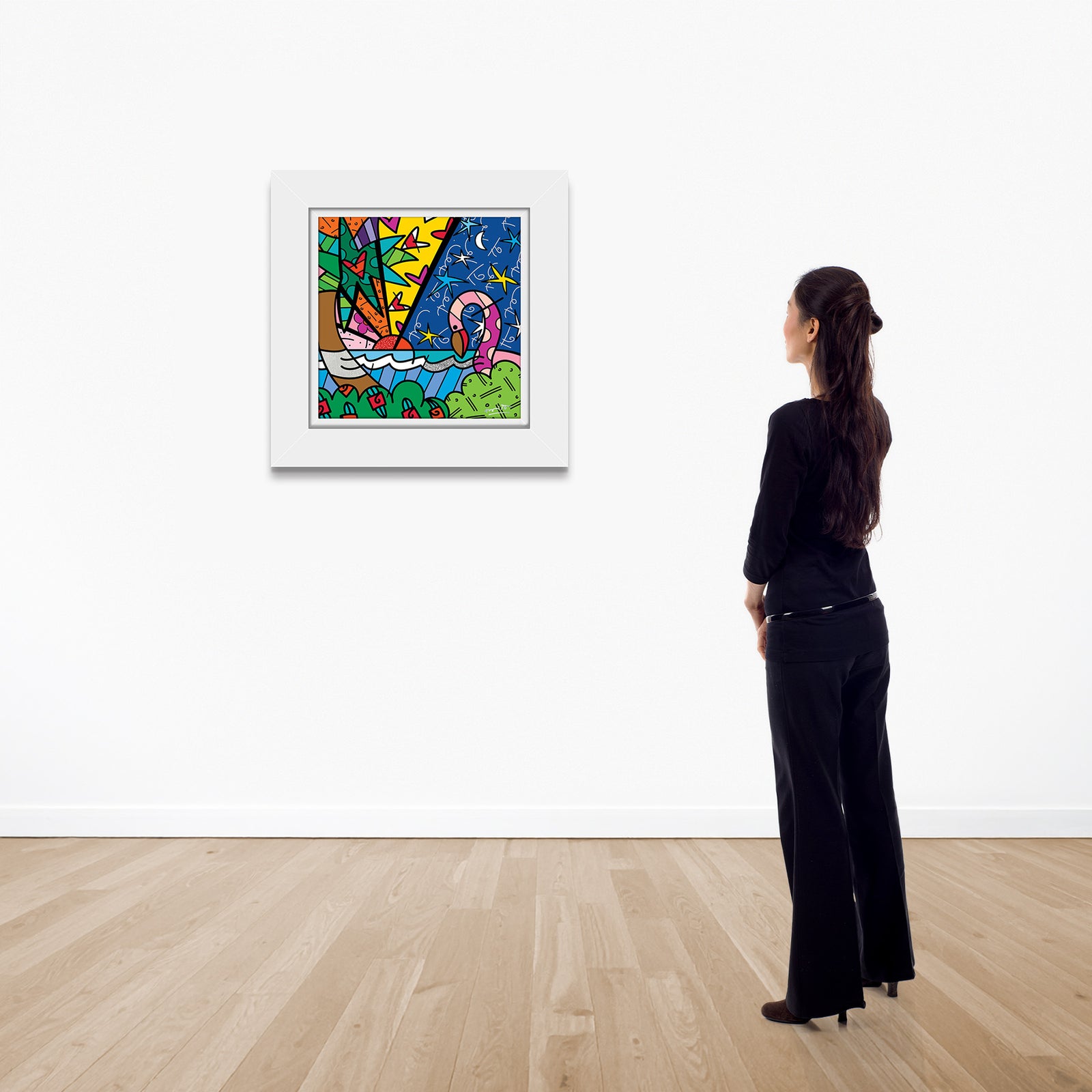 modern pop art paradise limited edition print  vibrant home decor