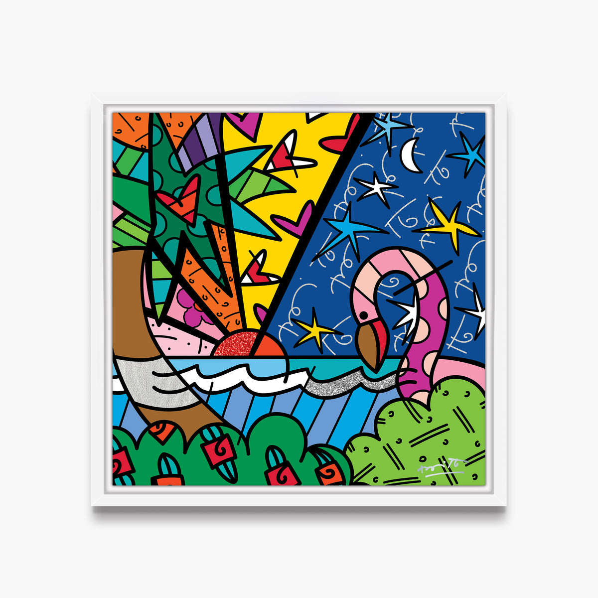 modern pop art paradise limited edition print  vibrant home decor