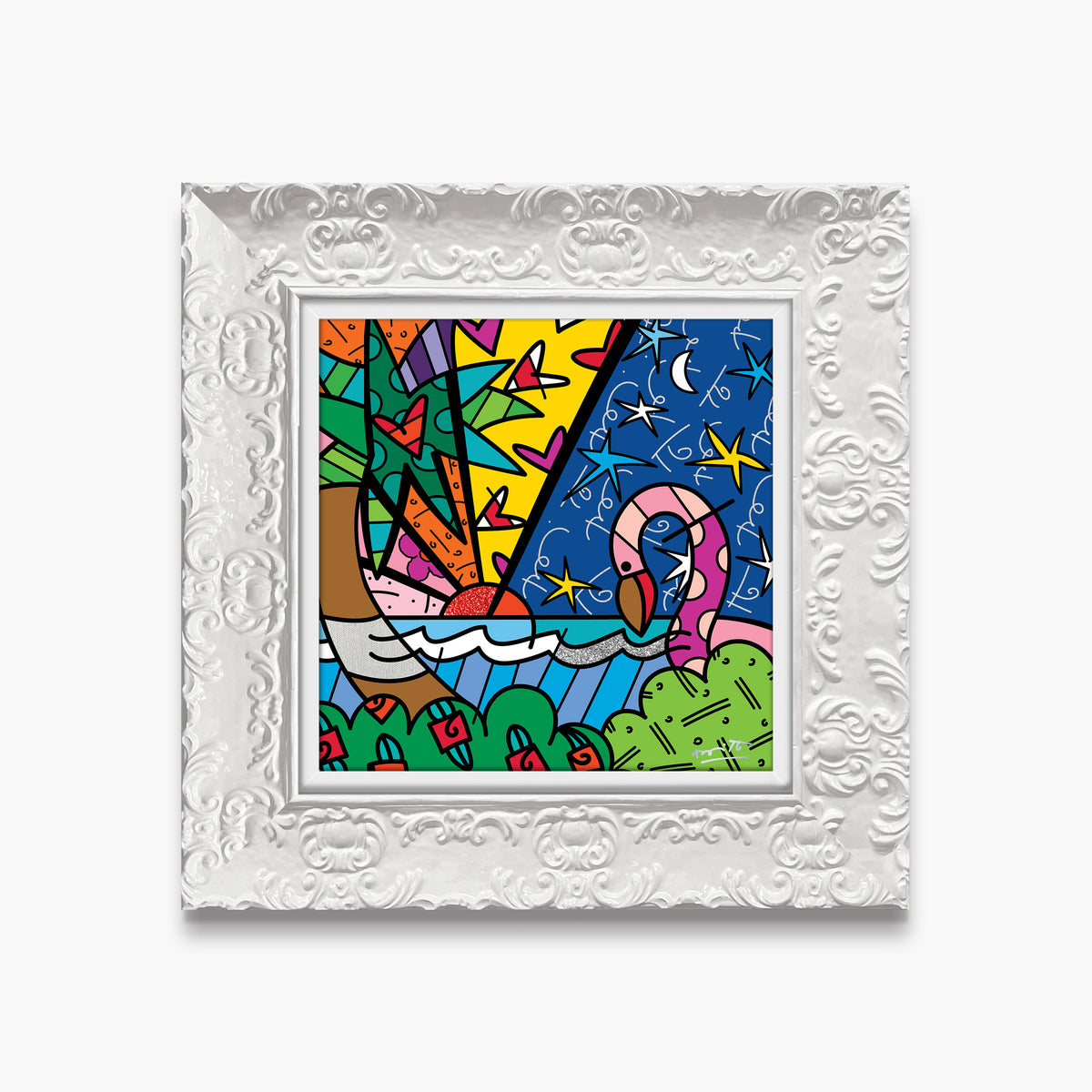 modern pop art paradise limited edition print  vibrant home decor