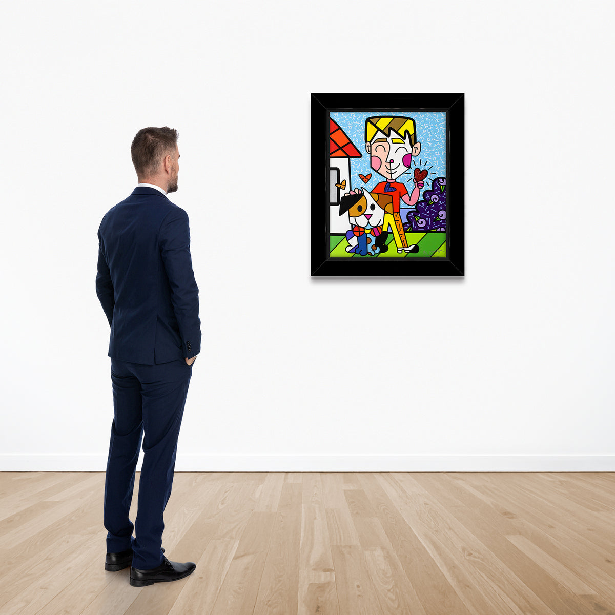 boy and his dog limited  colorful decorative collectible gift idea