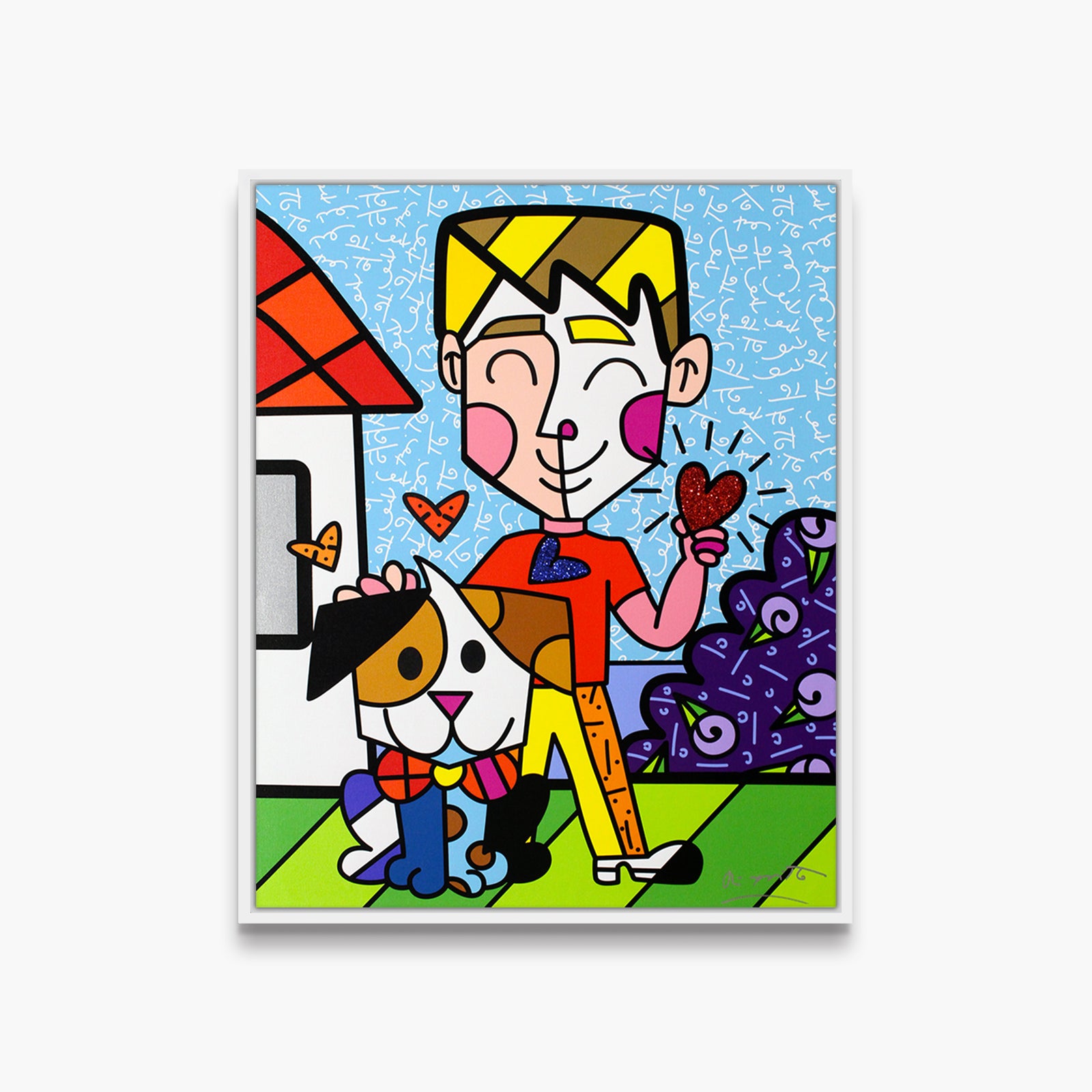 boy and his dog limited  artistic colorful design collectible