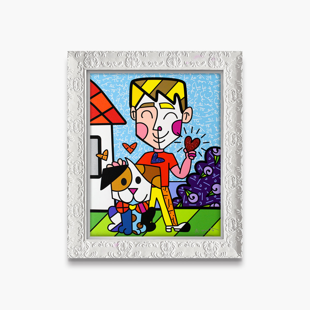 boy and his dog limited  artistic colorful design collectible