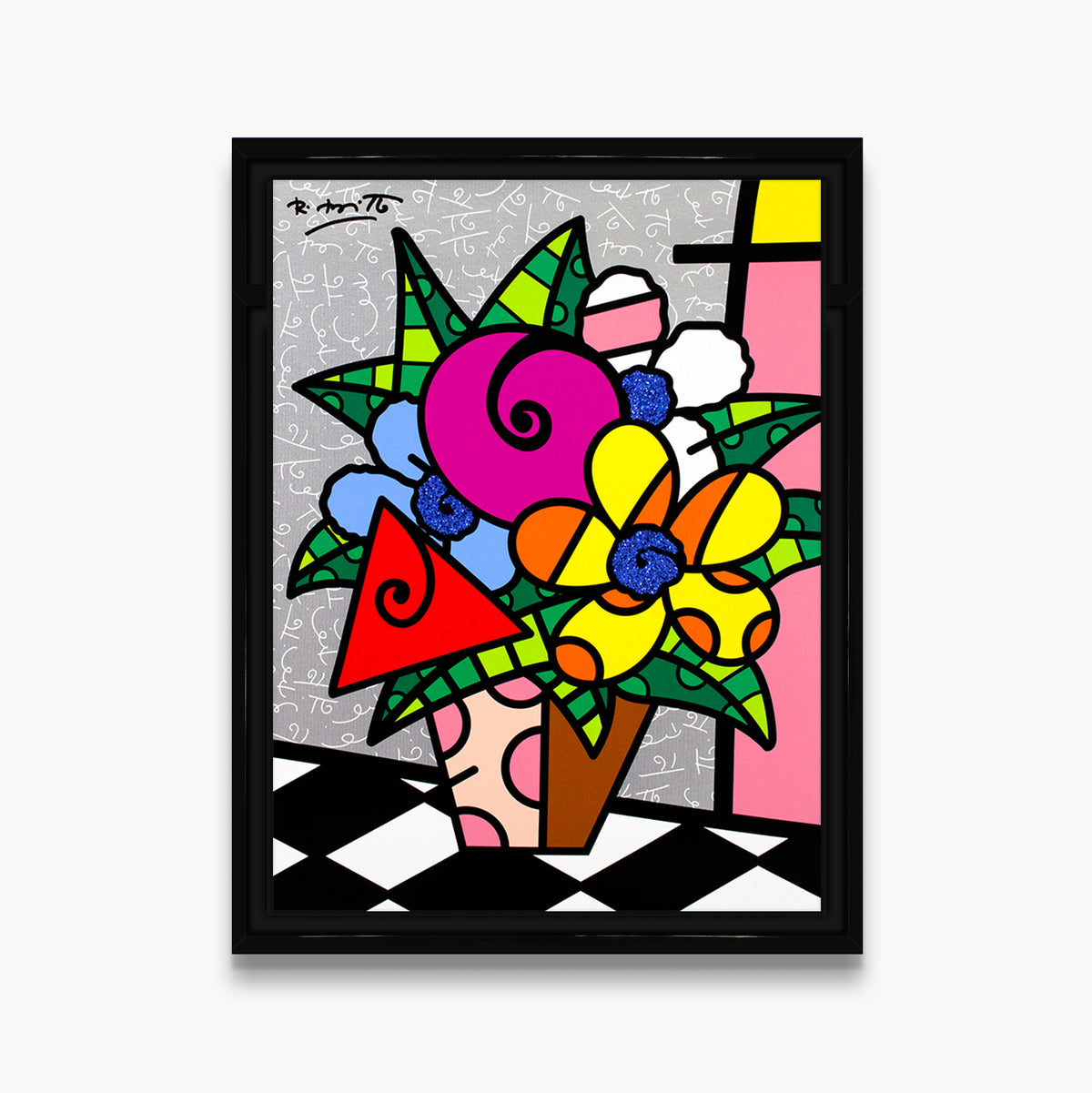 modern pop art flowers for you limited edition  vibrant home decor