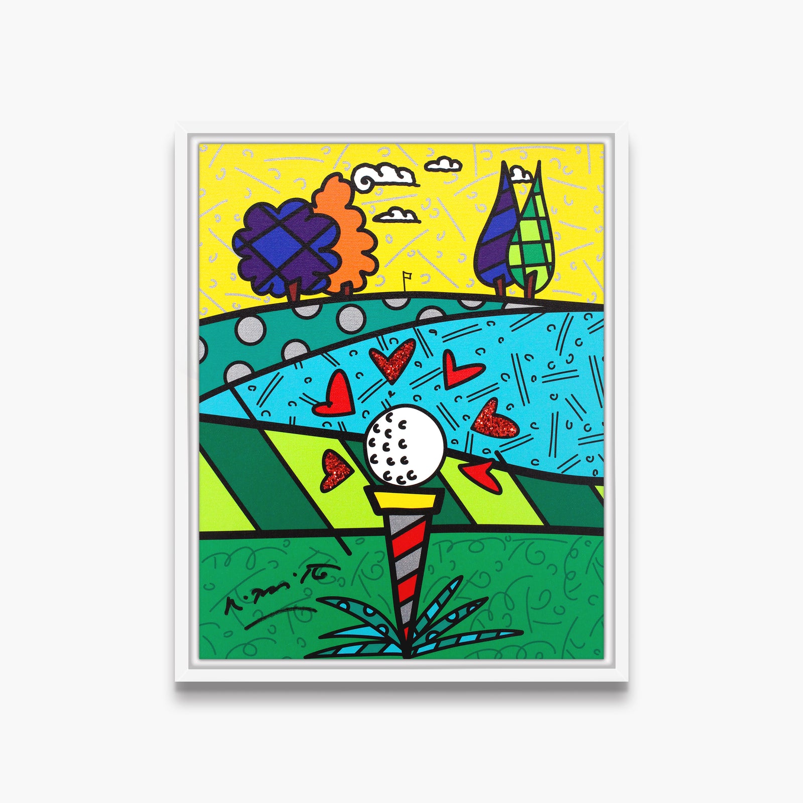 love golf limited edition print  colorful decorative collectible gift idea