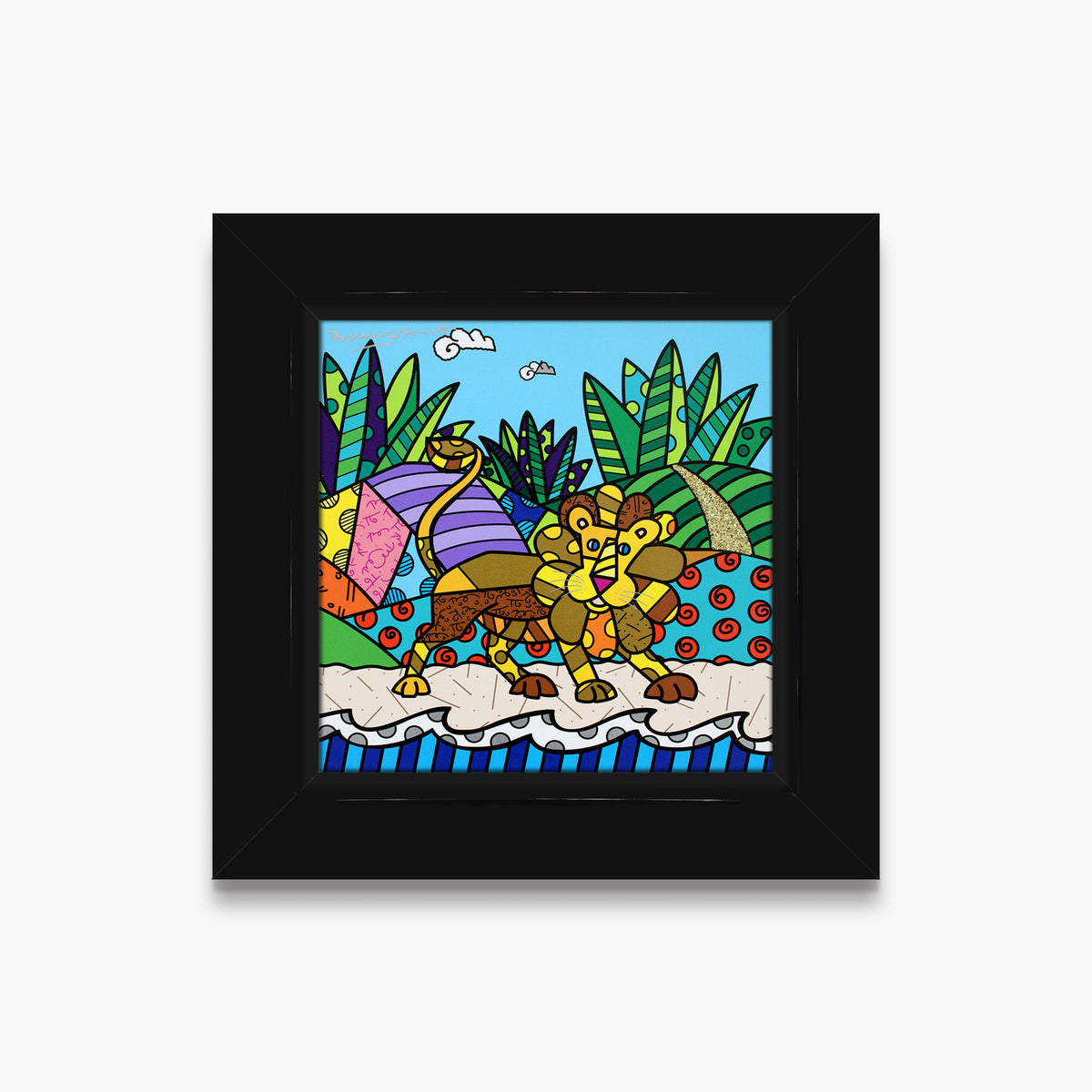 Romero Britto road to paradise limited edition  colorful pop art design