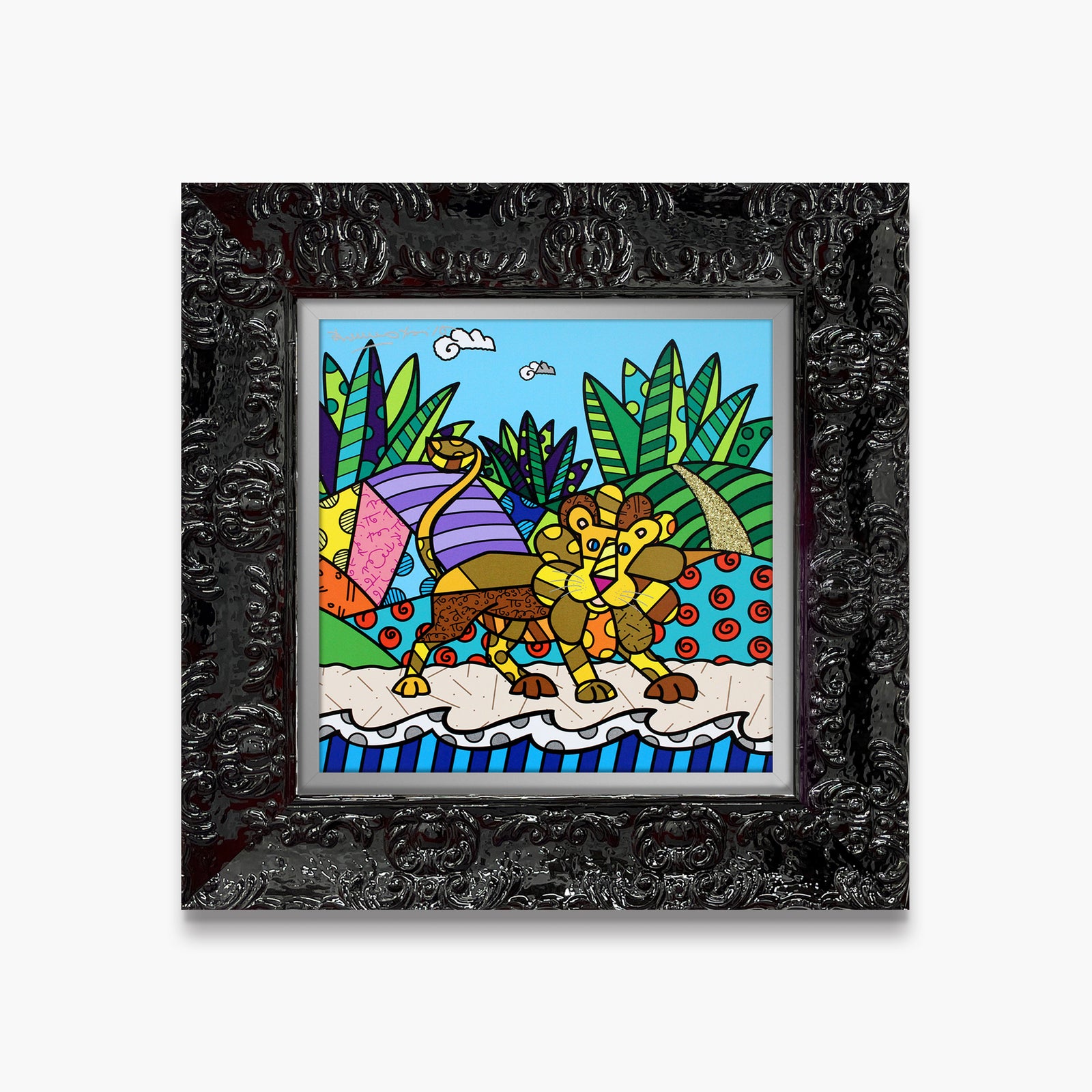 Romero Britto road to paradise limited edition  colorful pop art design