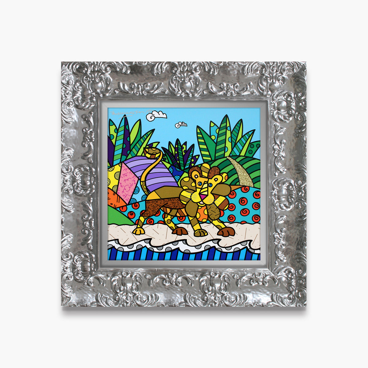 Romero Britto road to paradise limited edition  colorful pop art design