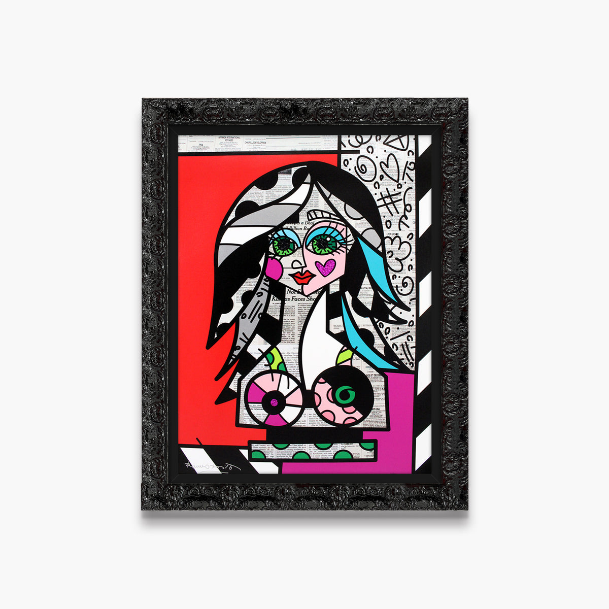 red pink limited edition print  colorful decorative collectible gift idea
