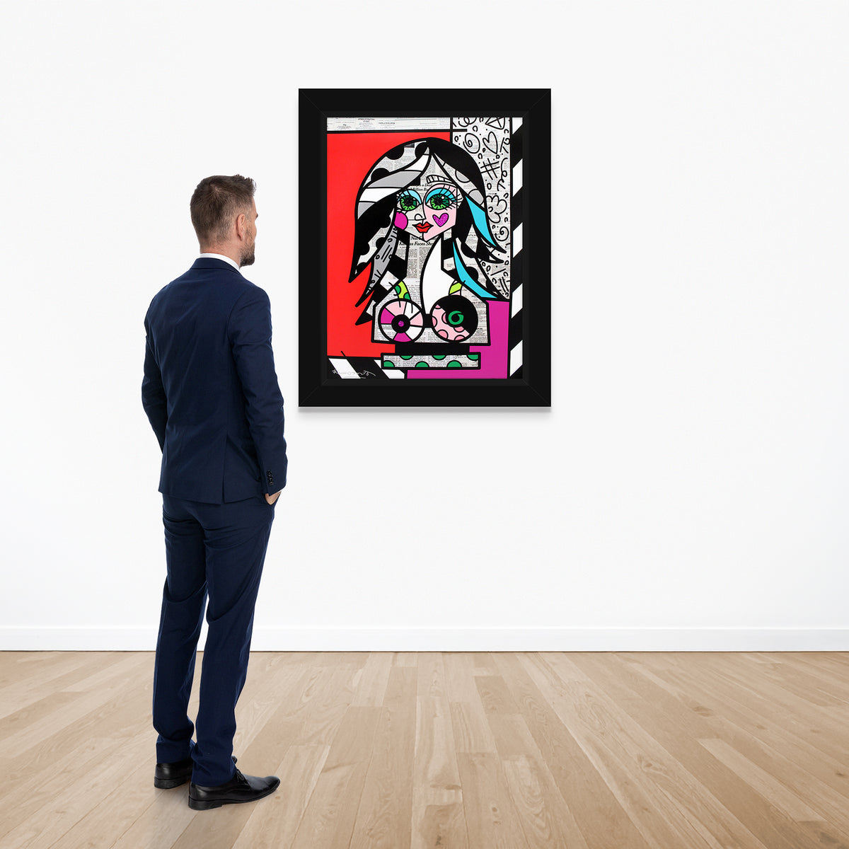 red pink limited edition print  colorful decorative collectible gift idea