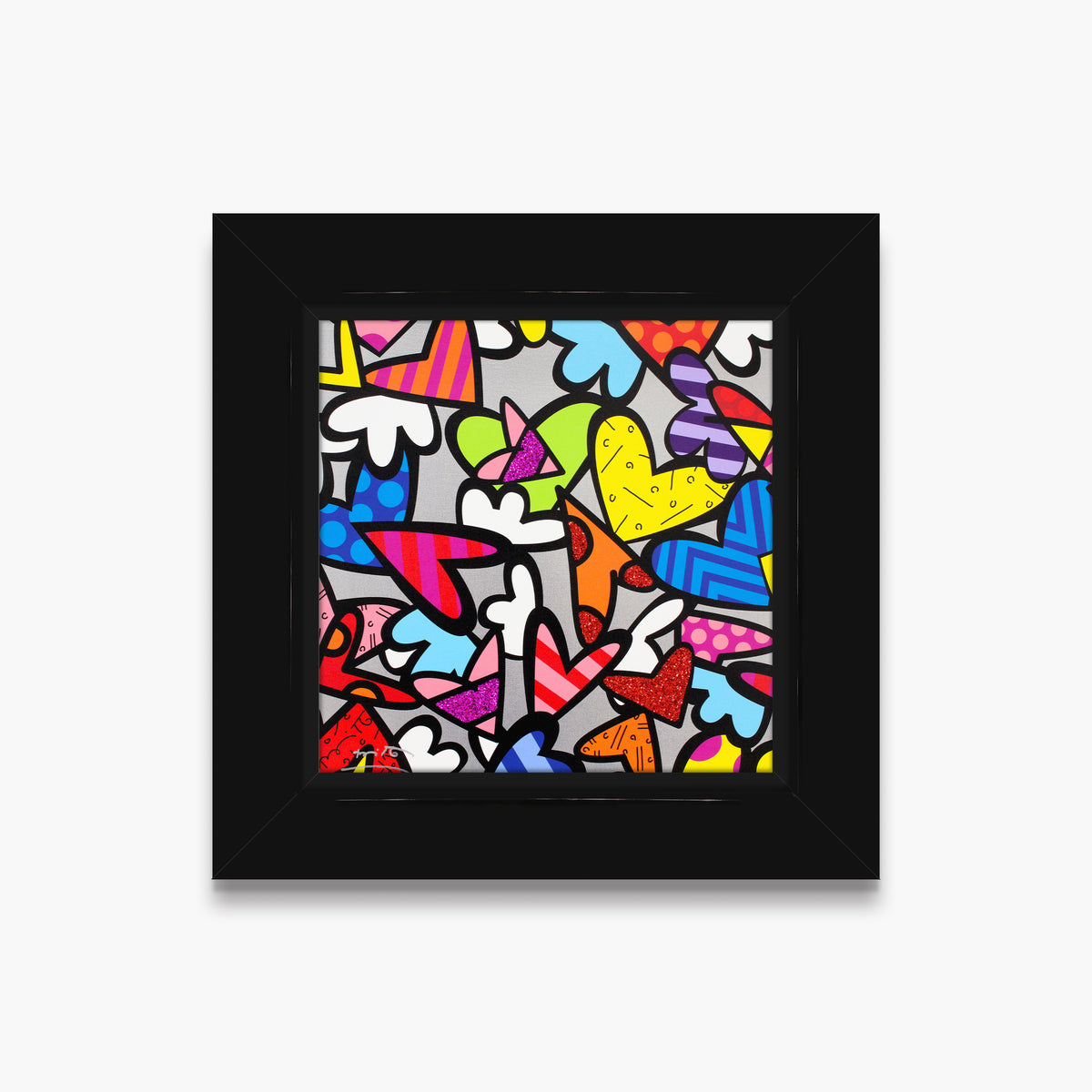Romero Britto night love limited edition print  colorful pop art design