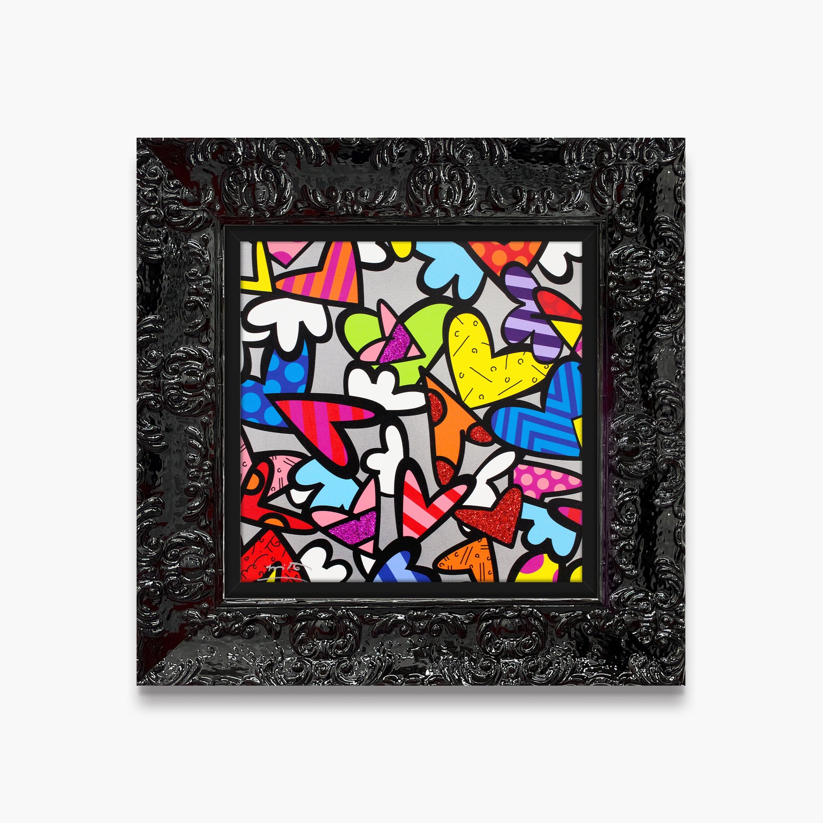 Romero Britto night love limited edition print  contemporary pop art piece
