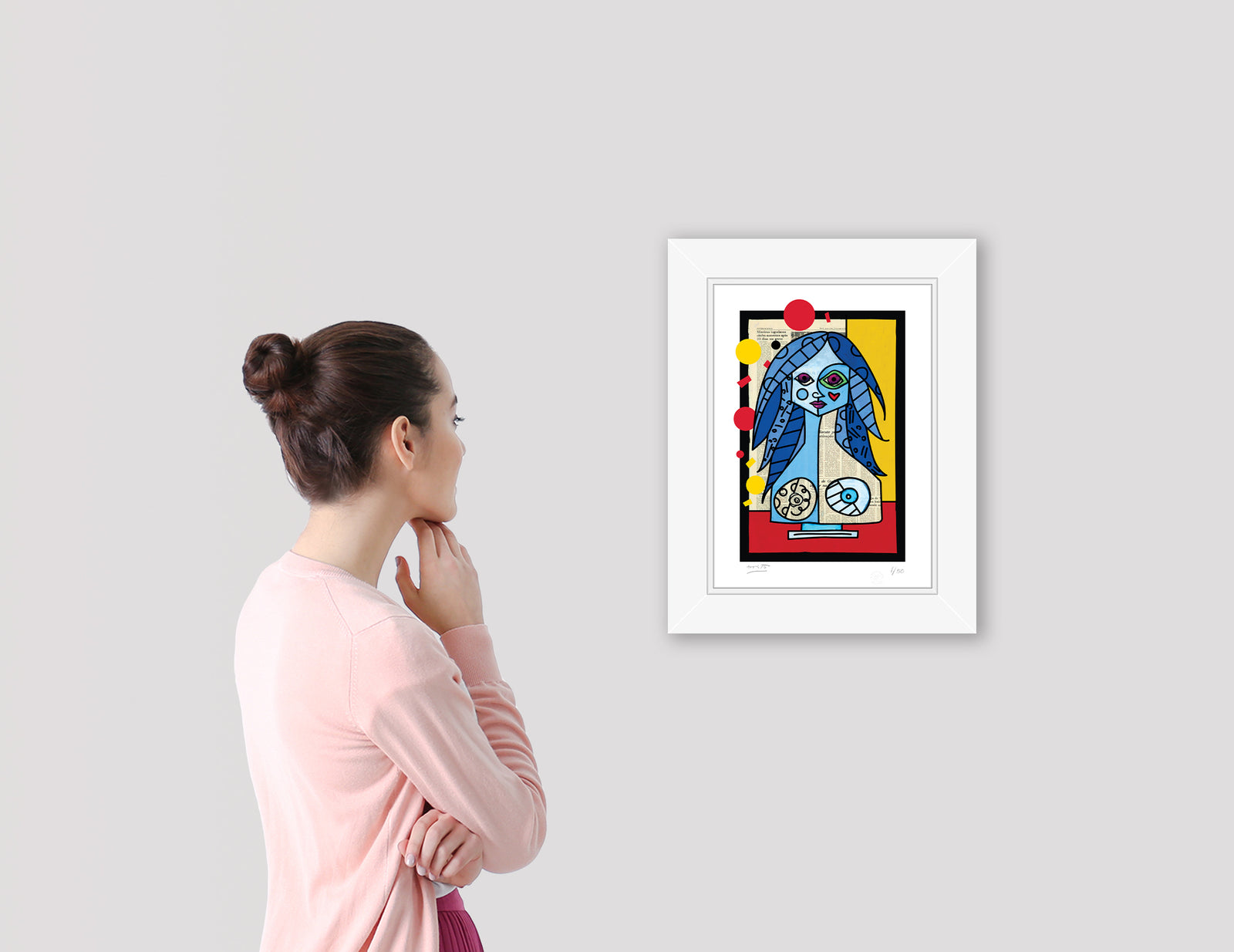 blue red yellow limited edition  artistic colorful design collectible