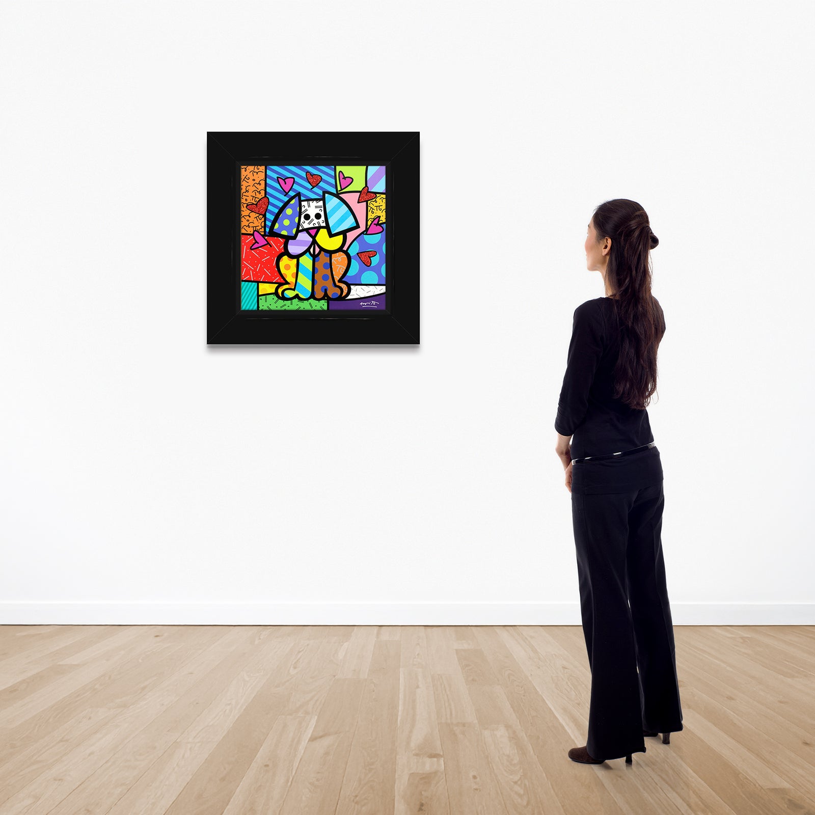 Romero Britto true love limited edition print  colorful pop art design
