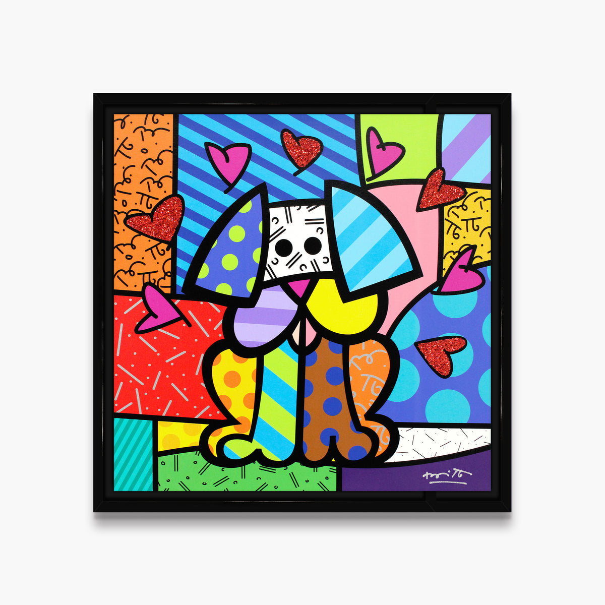 Romero Britto true love limited edition print  colorful pop art design