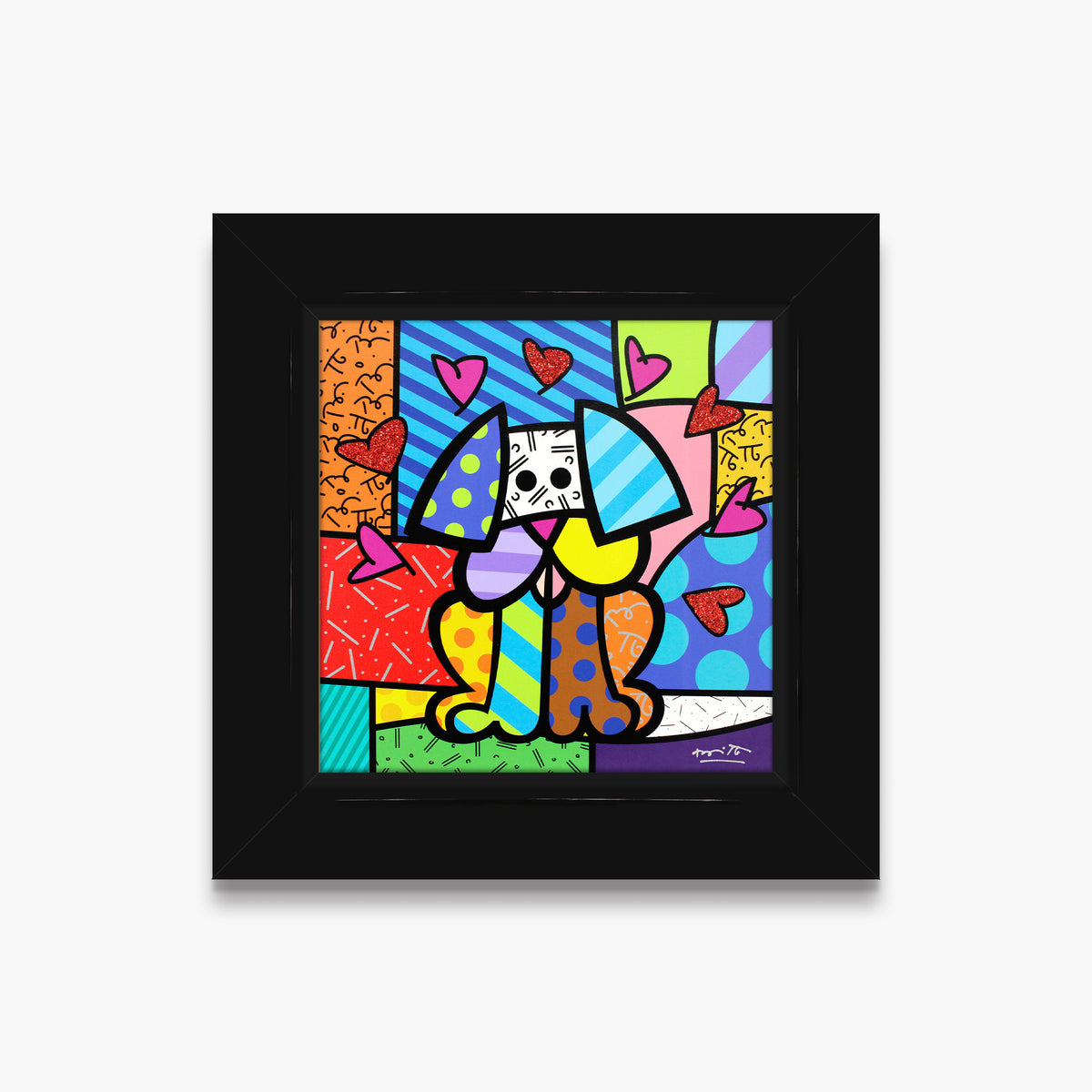 Romero Britto true love limited edition print  colorful pop art design