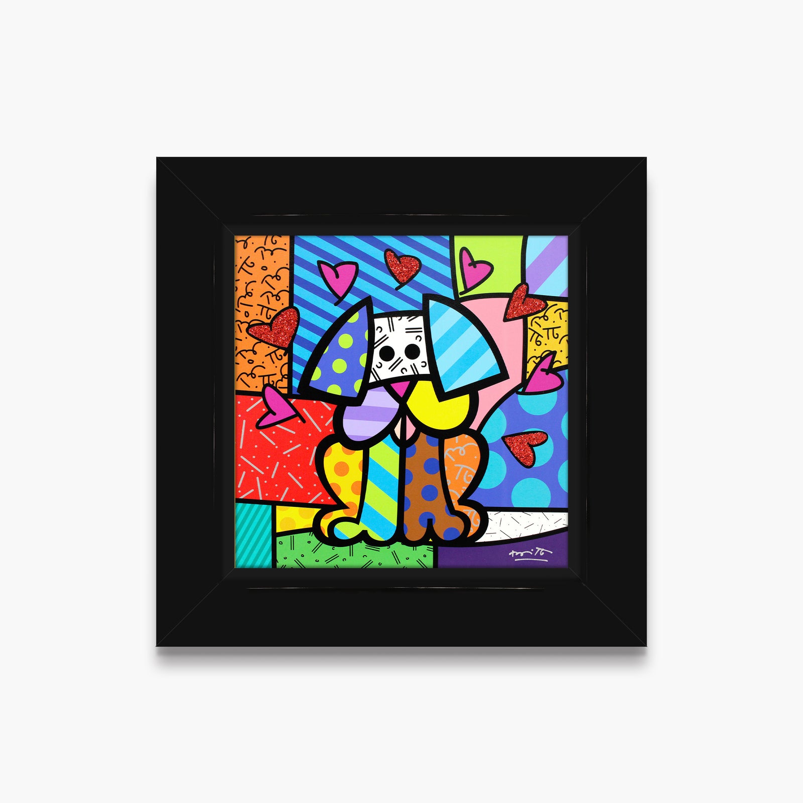 Romero Britto true love limited edition print  colorful pop art design