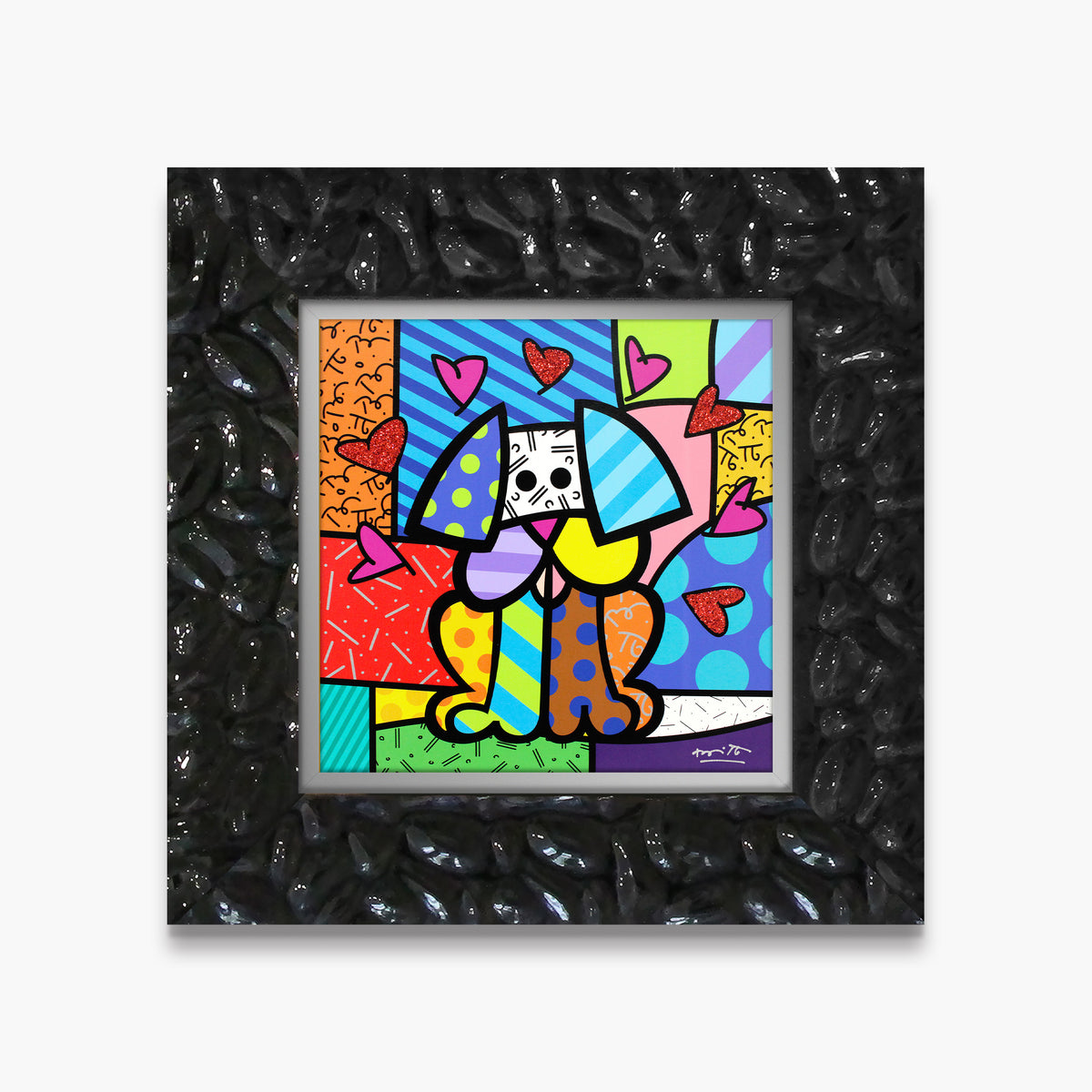 Romero Britto true love limited edition print  contemporary pop art piece
