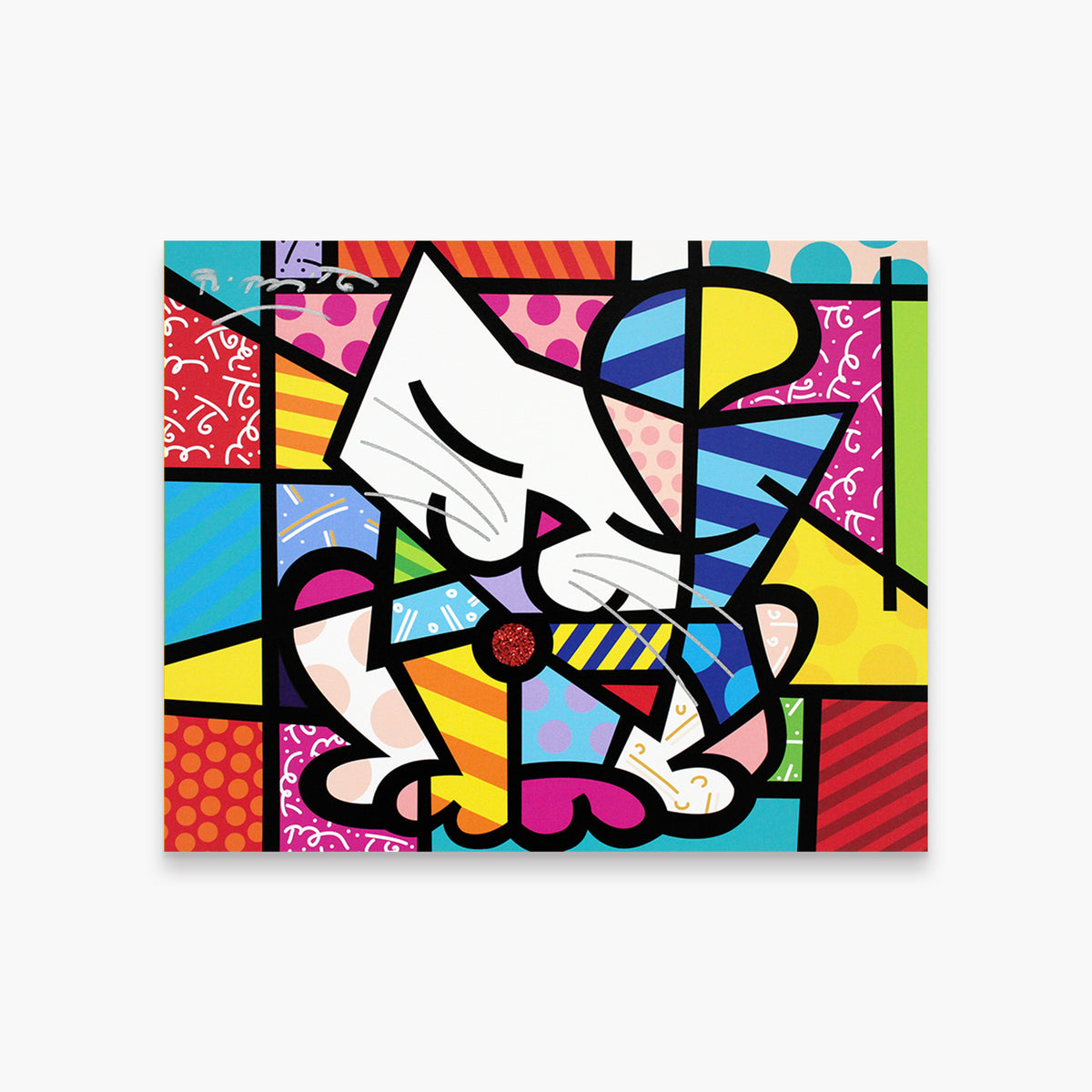 Romero Britto sam limited edition print  colorful pop art design