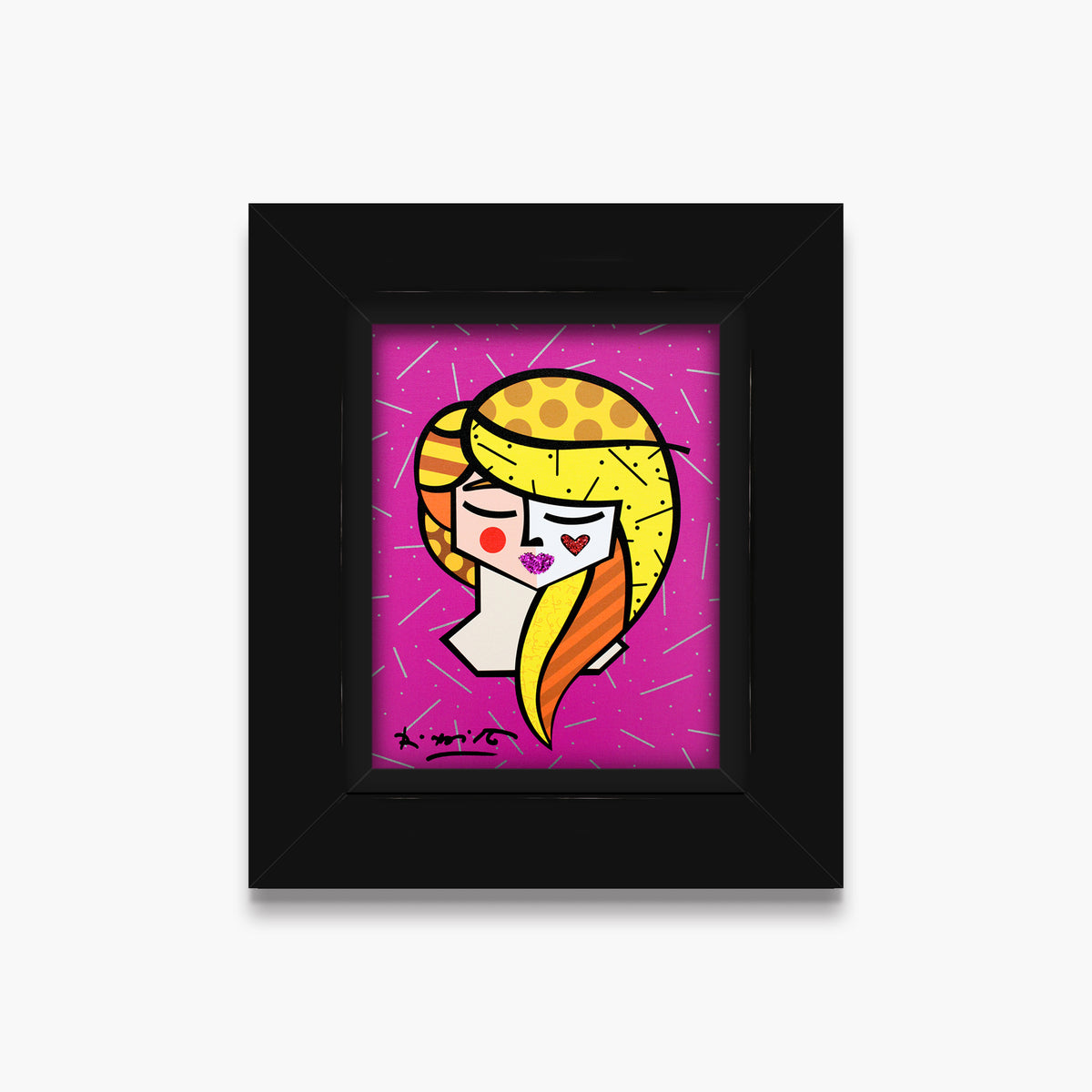 Romero Britto lily limited edition print  colorful pop art design