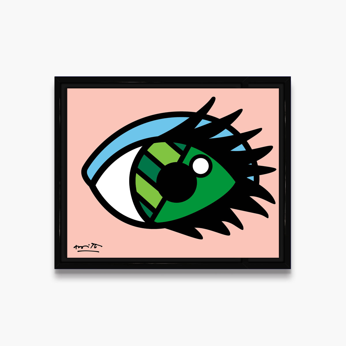 green eyes limited edition print  artistic colorful design collectible