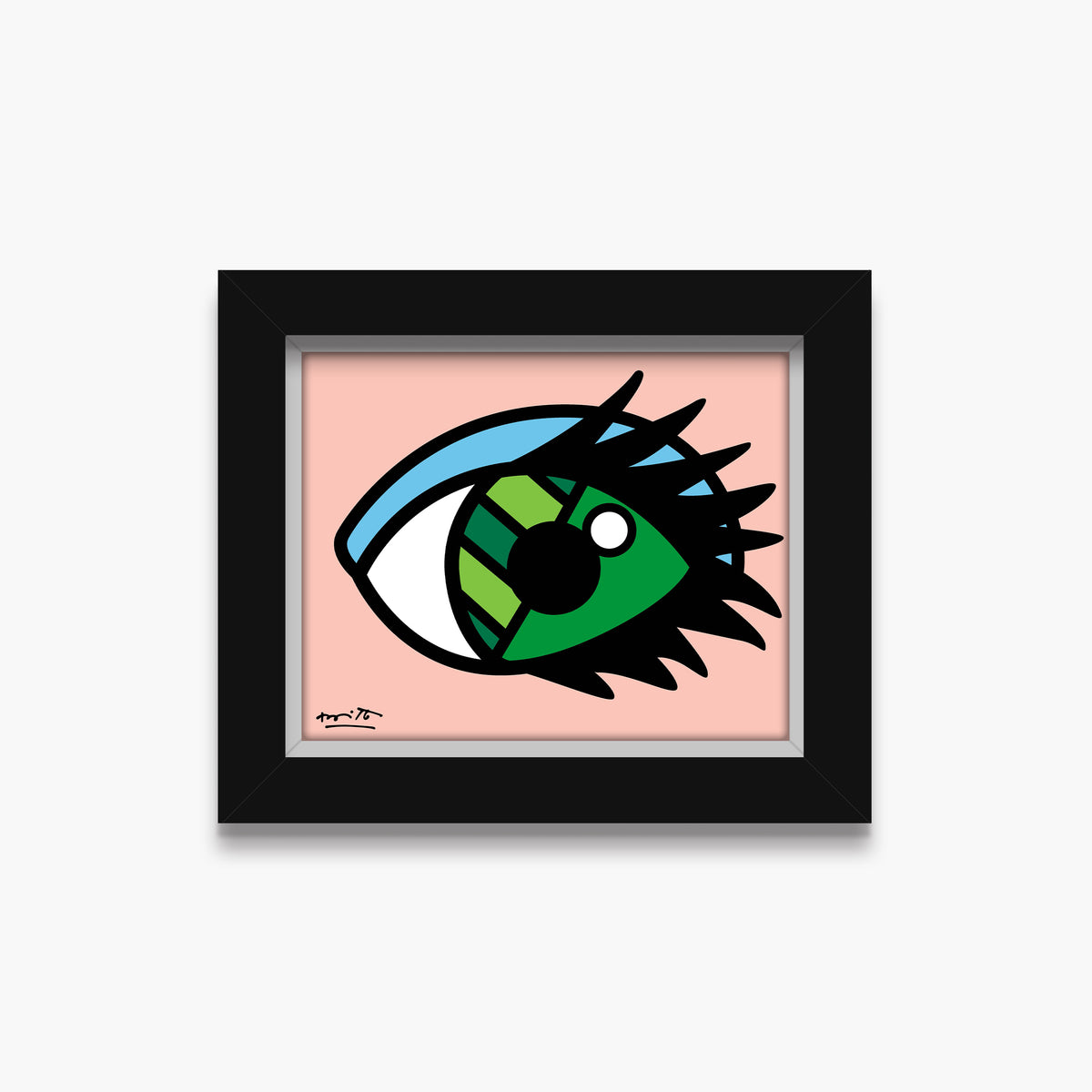 green eyes limited edition print  artistic colorful design collectible