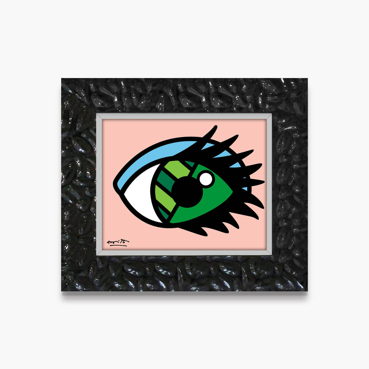 green eyes limited edition print  artistic colorful design collectible