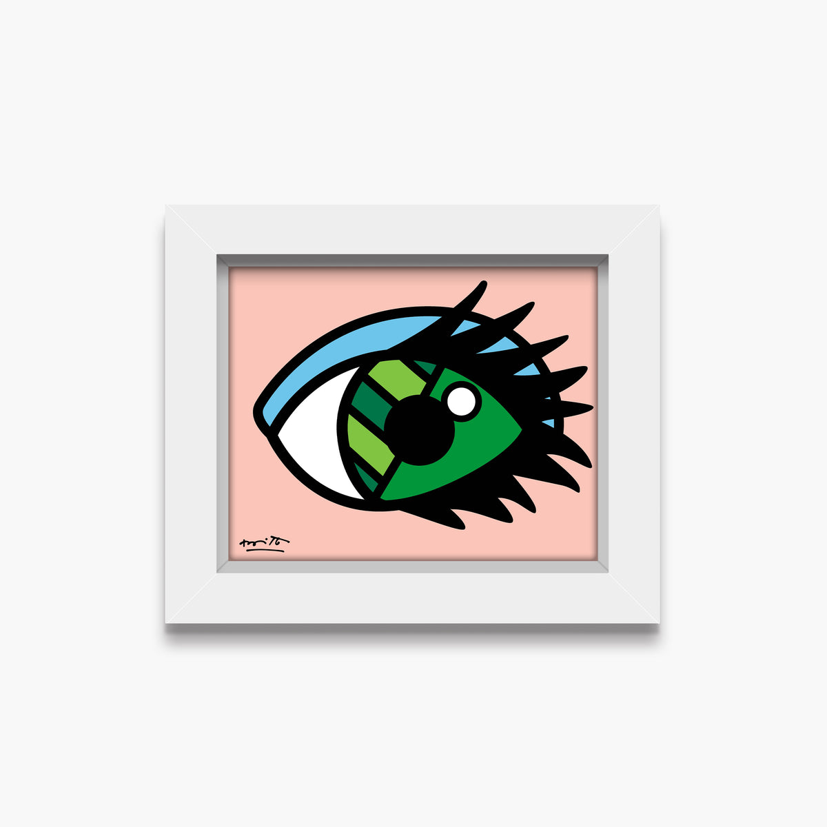 Romero Britto green eyes limited edition print  contemporary pop art piece