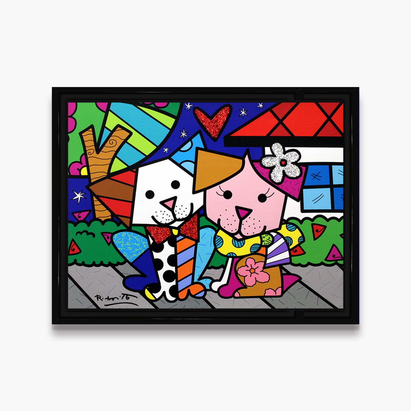 modern pop art pet love limited edition print  vibrant home decor
