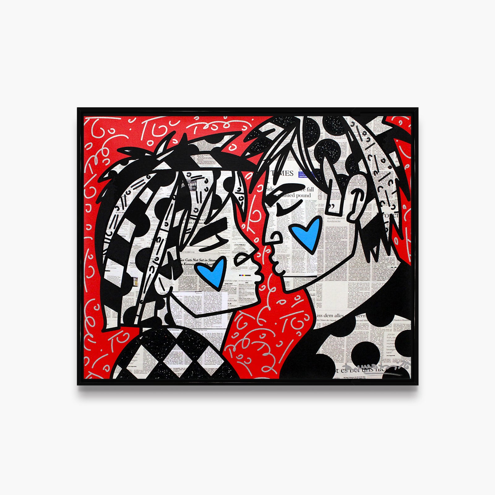 Romero Britto soulmates limited edition print  contemporary pop art piece