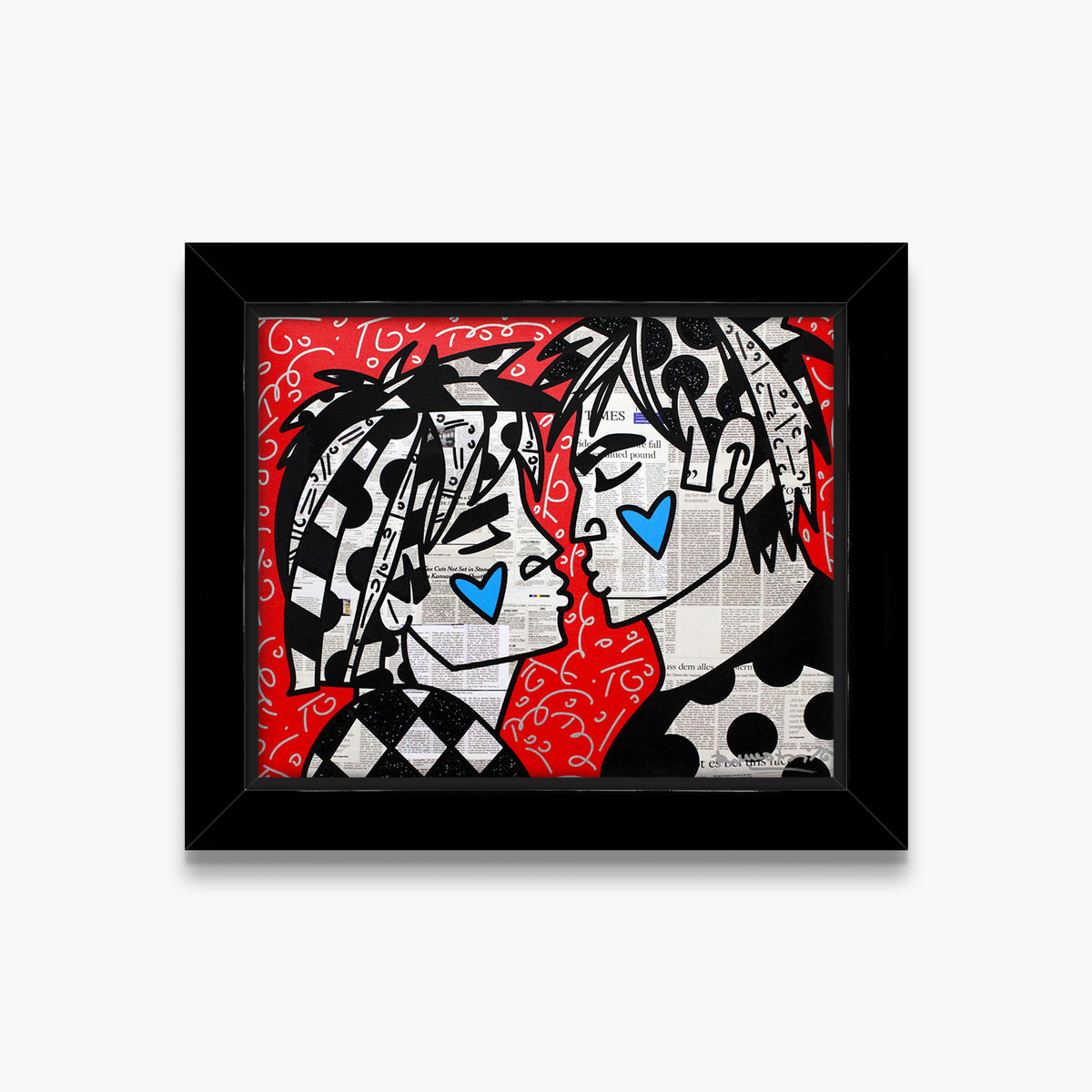 modern pop art soulmates limited edition print  vibrant home decor