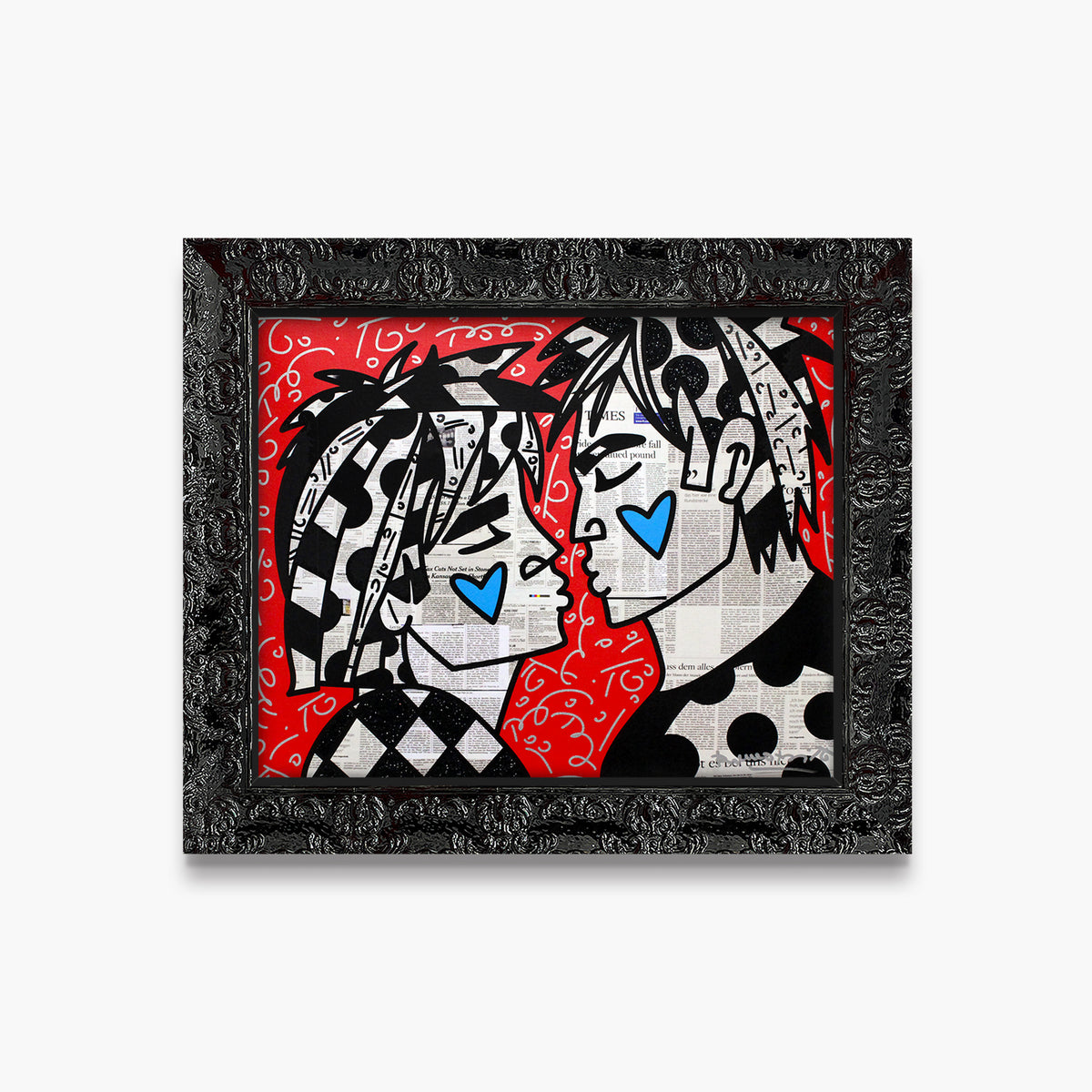 modern pop art soulmates limited edition print  vibrant home decor