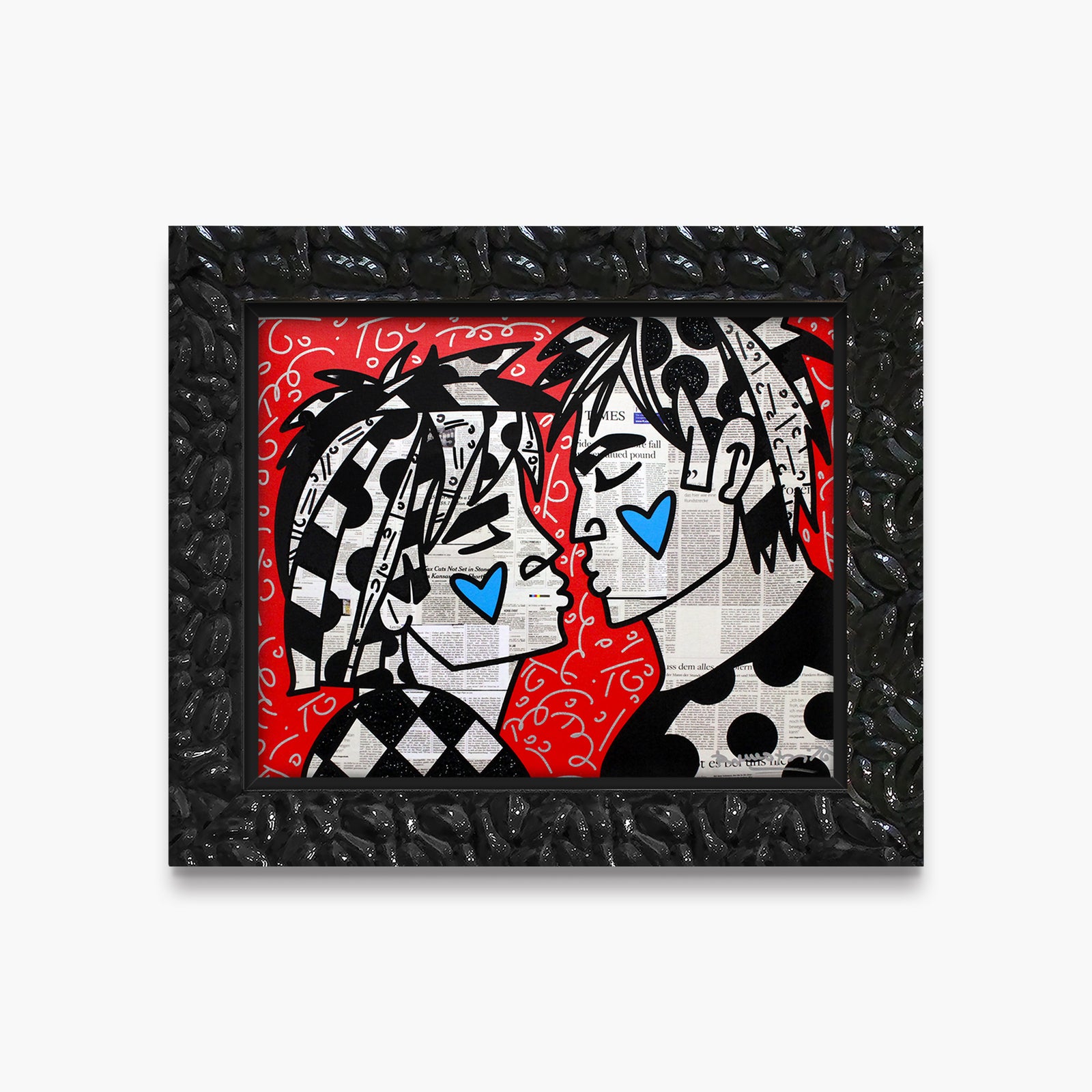 Romero Britto soulmates limited edition print  colorful pop art design