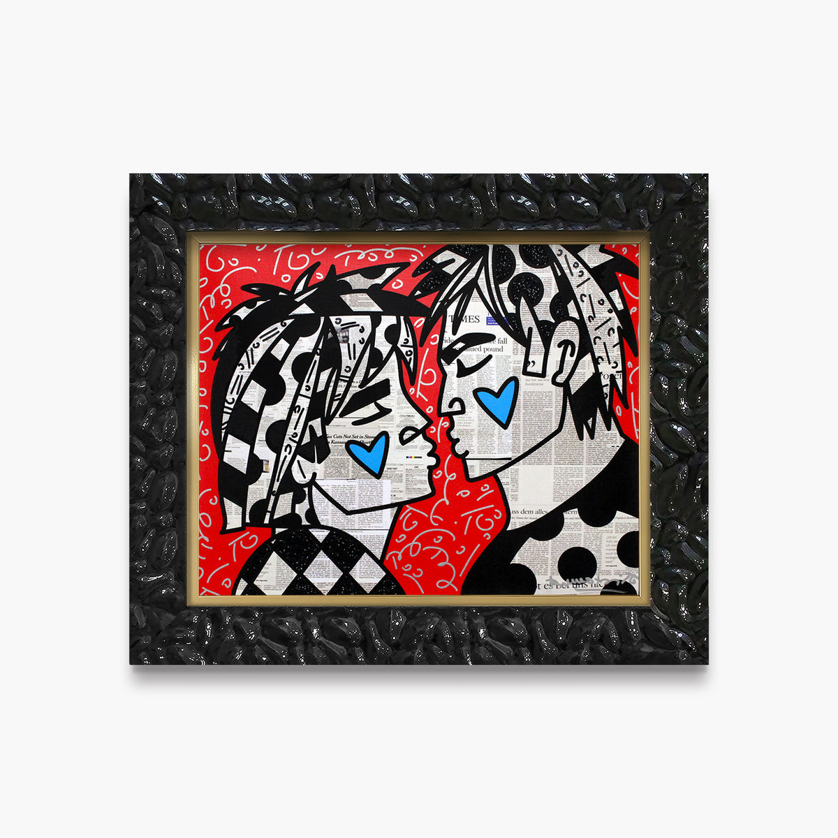modern pop art soulmates limited edition print  vibrant home decor