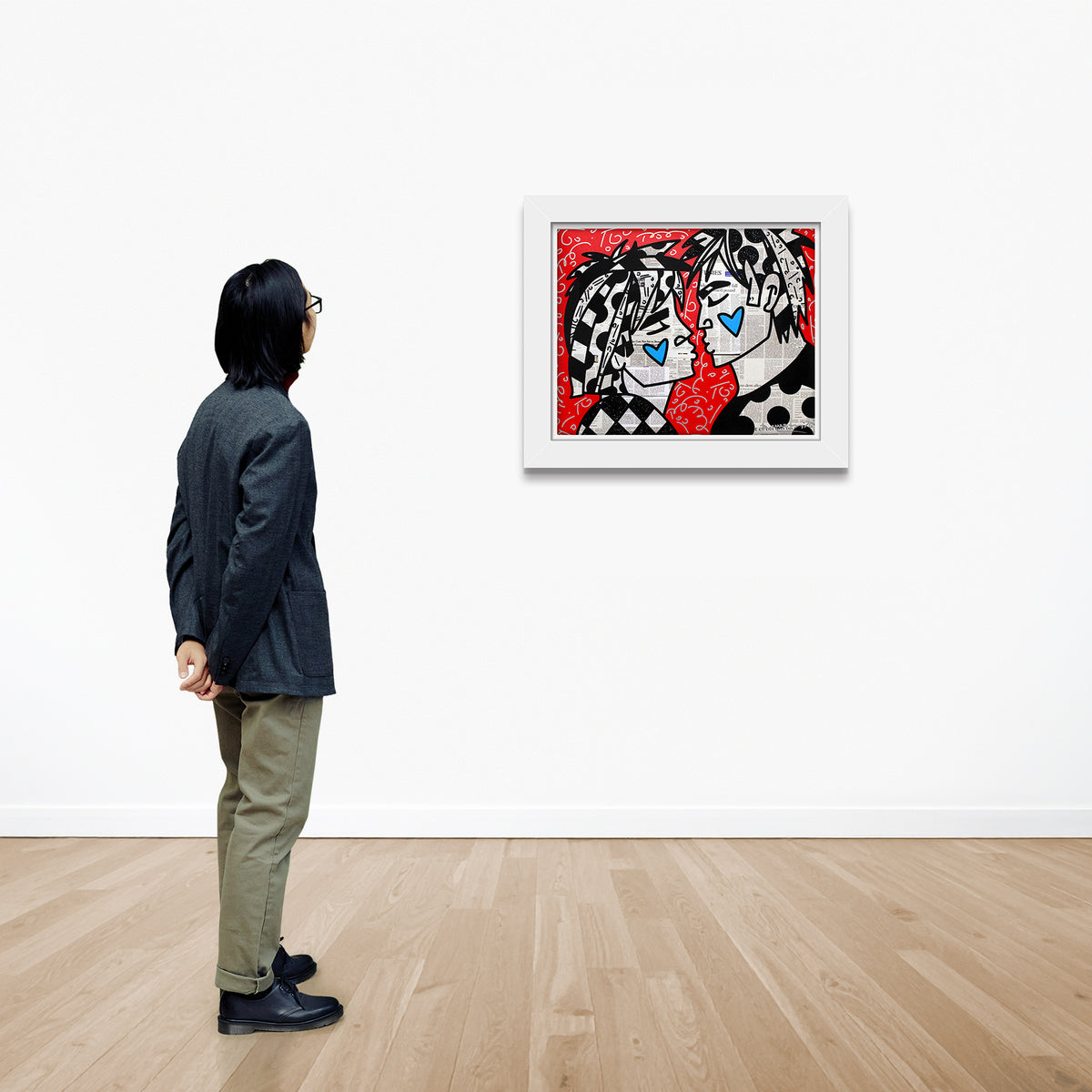 modern pop art soulmates limited edition print  vibrant home decor