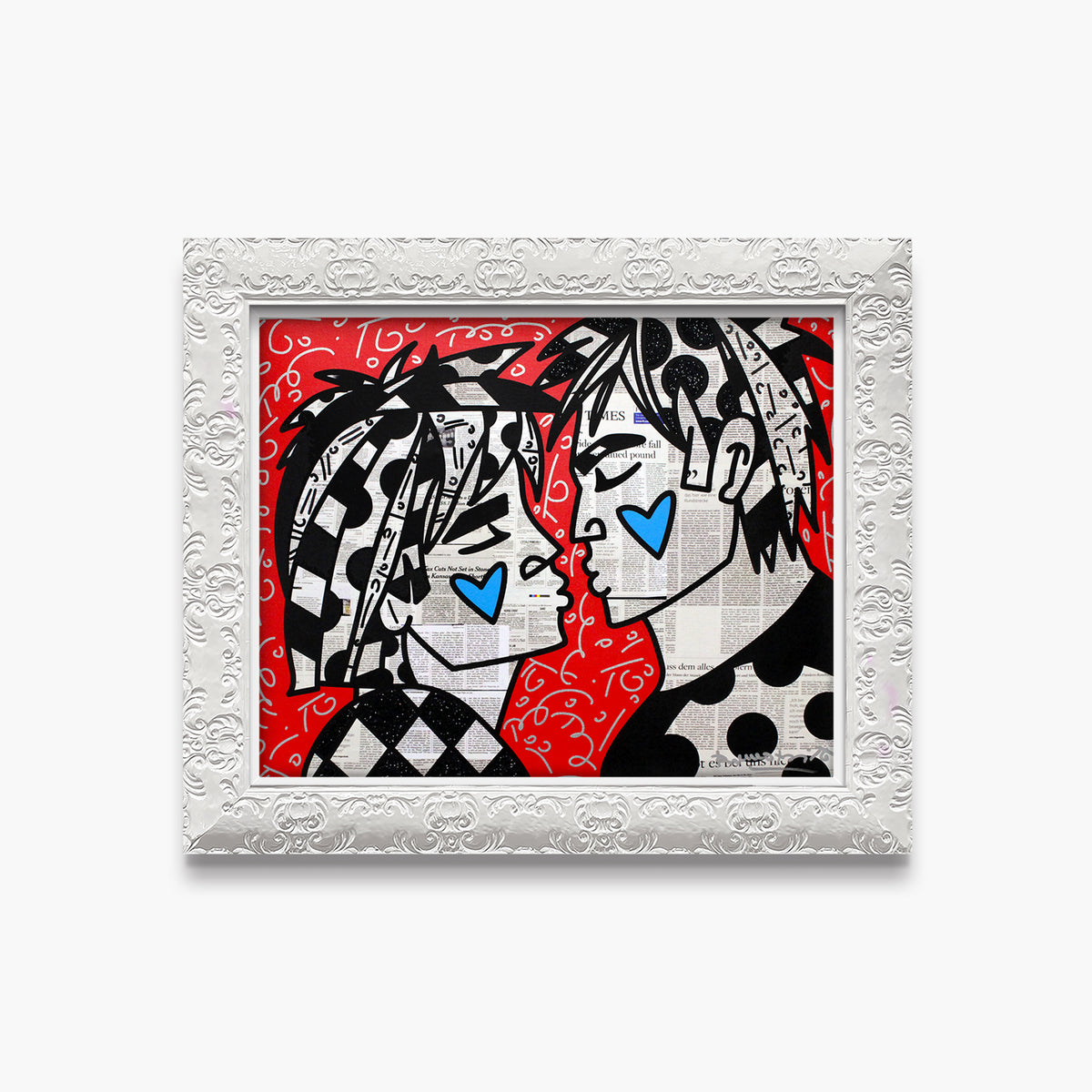 Romero Britto soulmates limited edition print  contemporary pop art piece