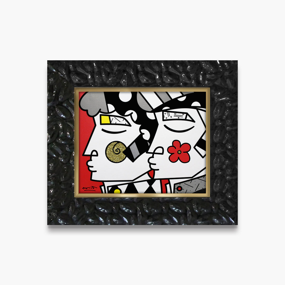 Romero Britto i love you limited edition  contemporary pop art piece