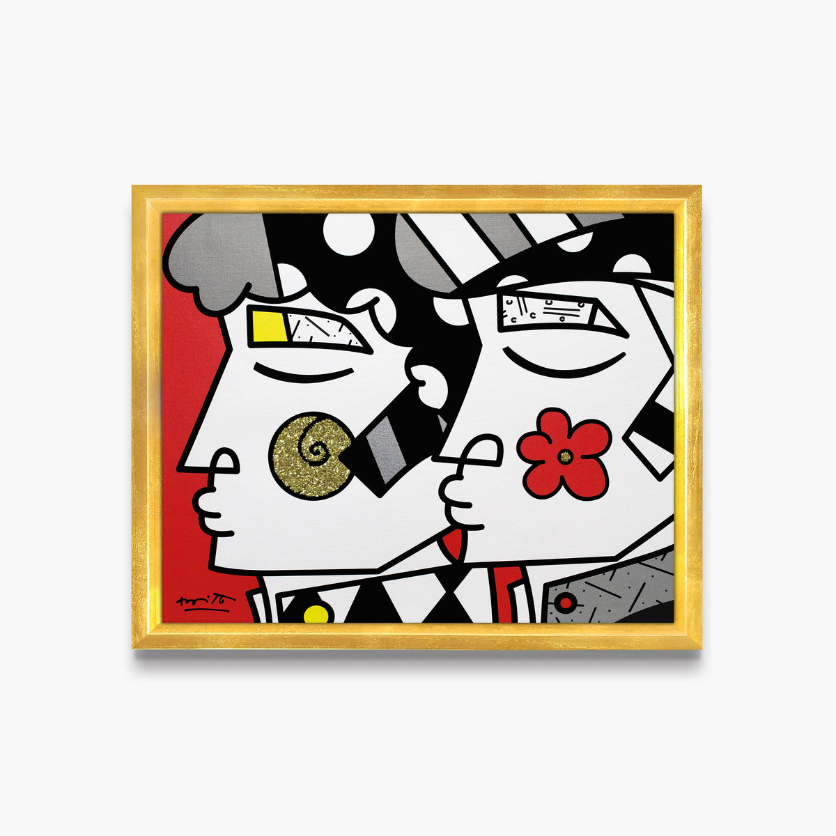 Romero Britto i love you limited edition  contemporary pop art piece