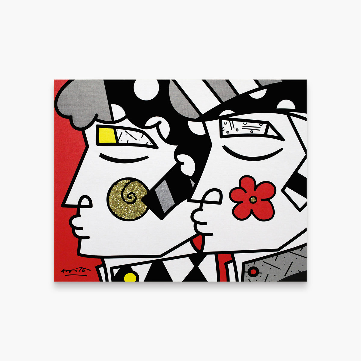 Romero Britto i love you limited edition  colorful pop art design