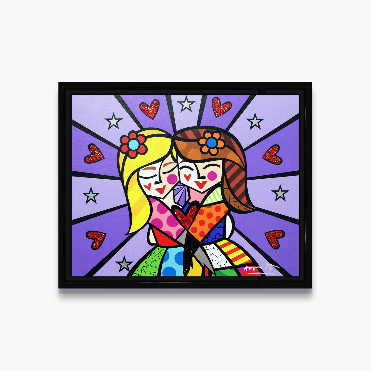 modern pop art happiness limited edition print  vibrant home decor