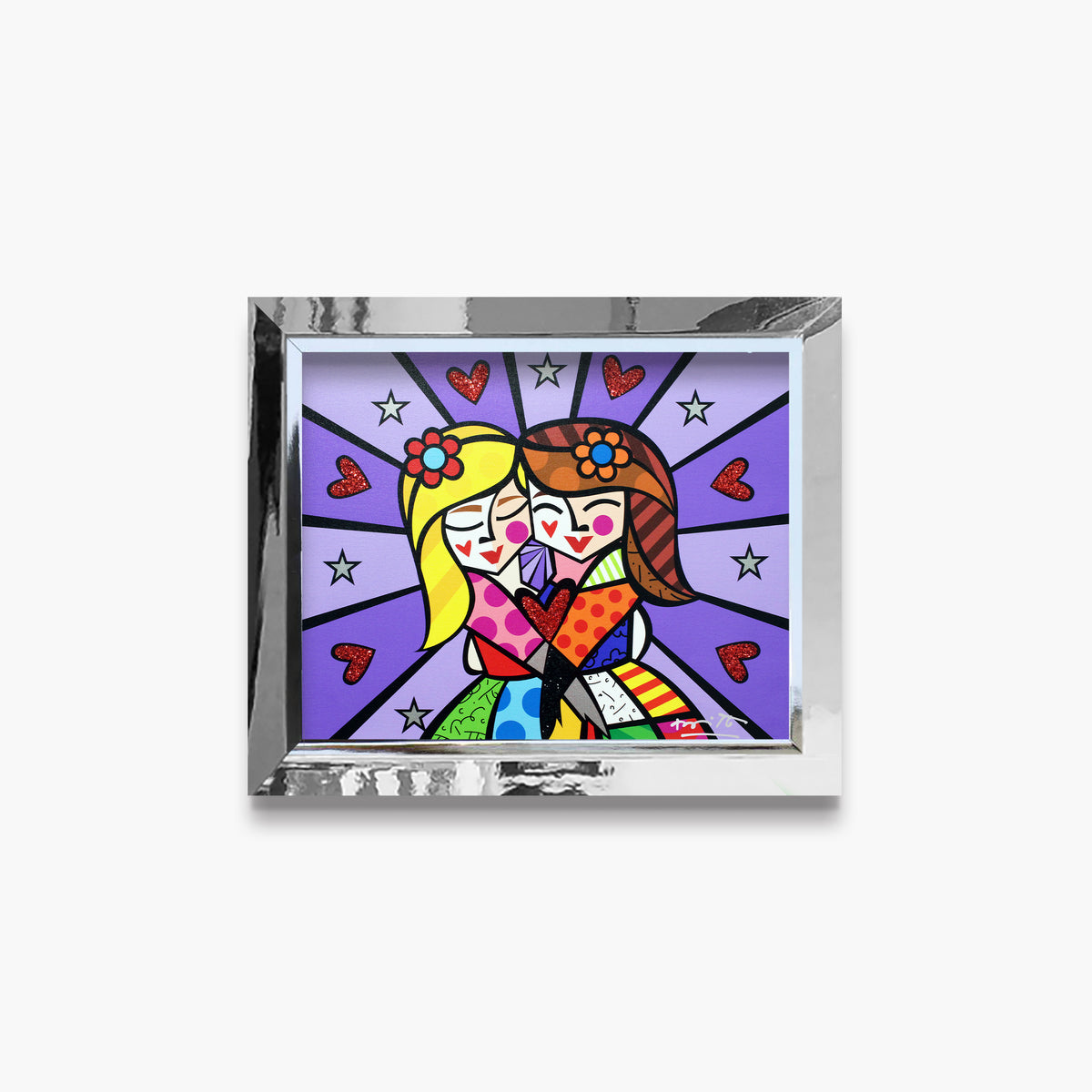 Romero Britto happiness limited edition print  contemporary pop art piece