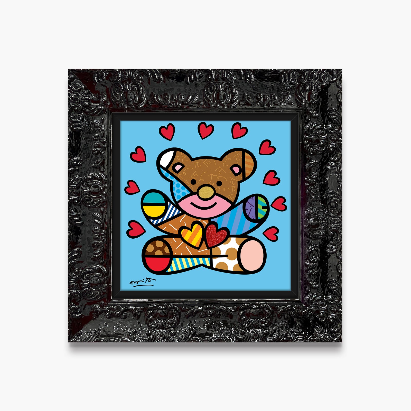 Romero Britto happy boy limited edition print  contemporary pop art piece