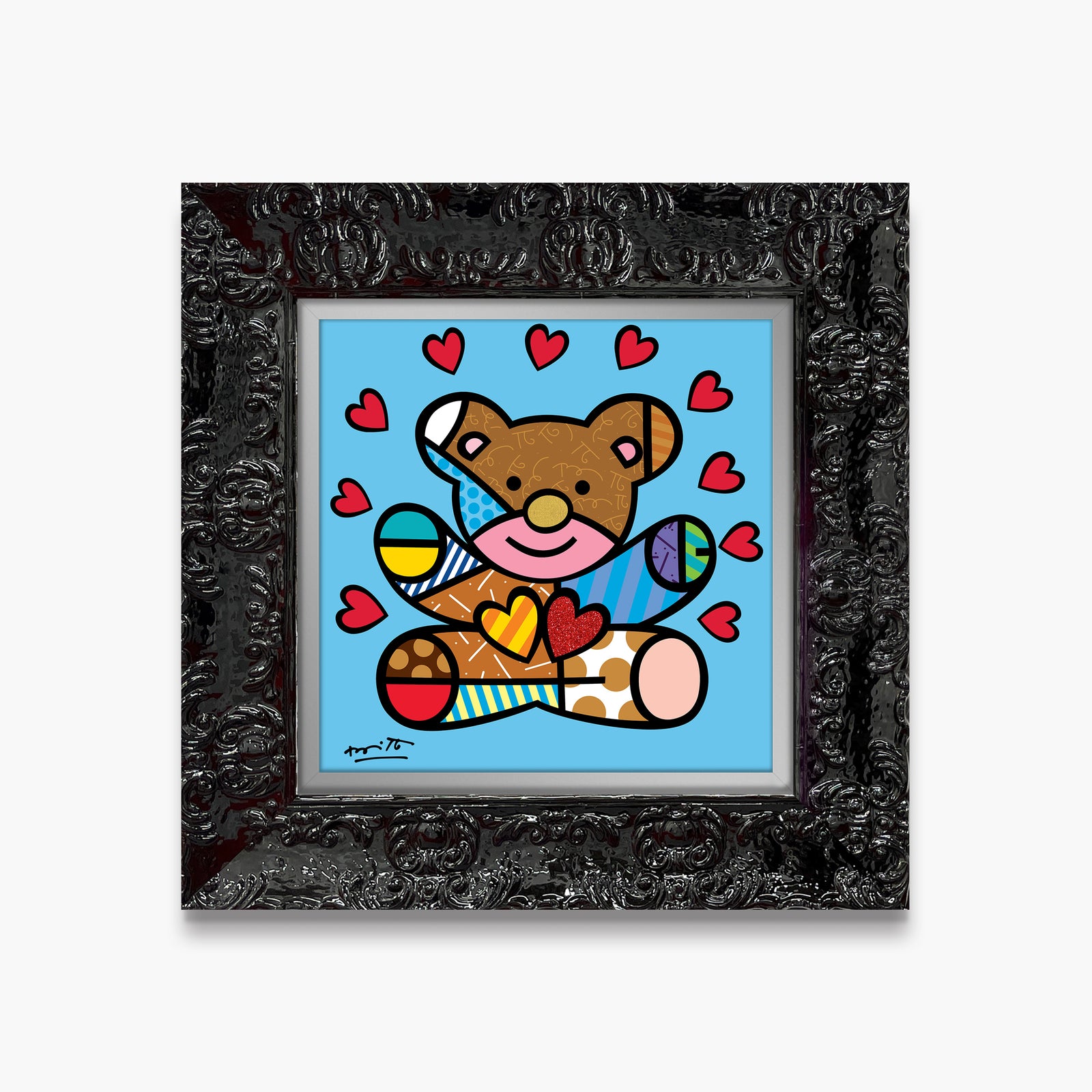 Romero Britto happy boy limited edition print  colorful pop art design