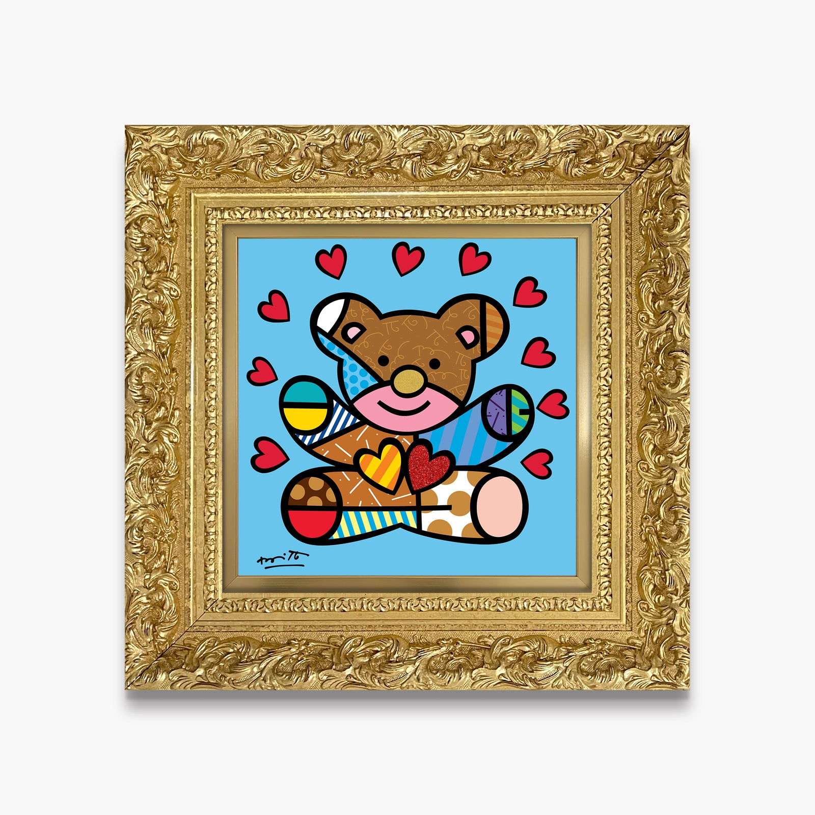 Romero Britto happy boy limited edition print  contemporary pop art piece